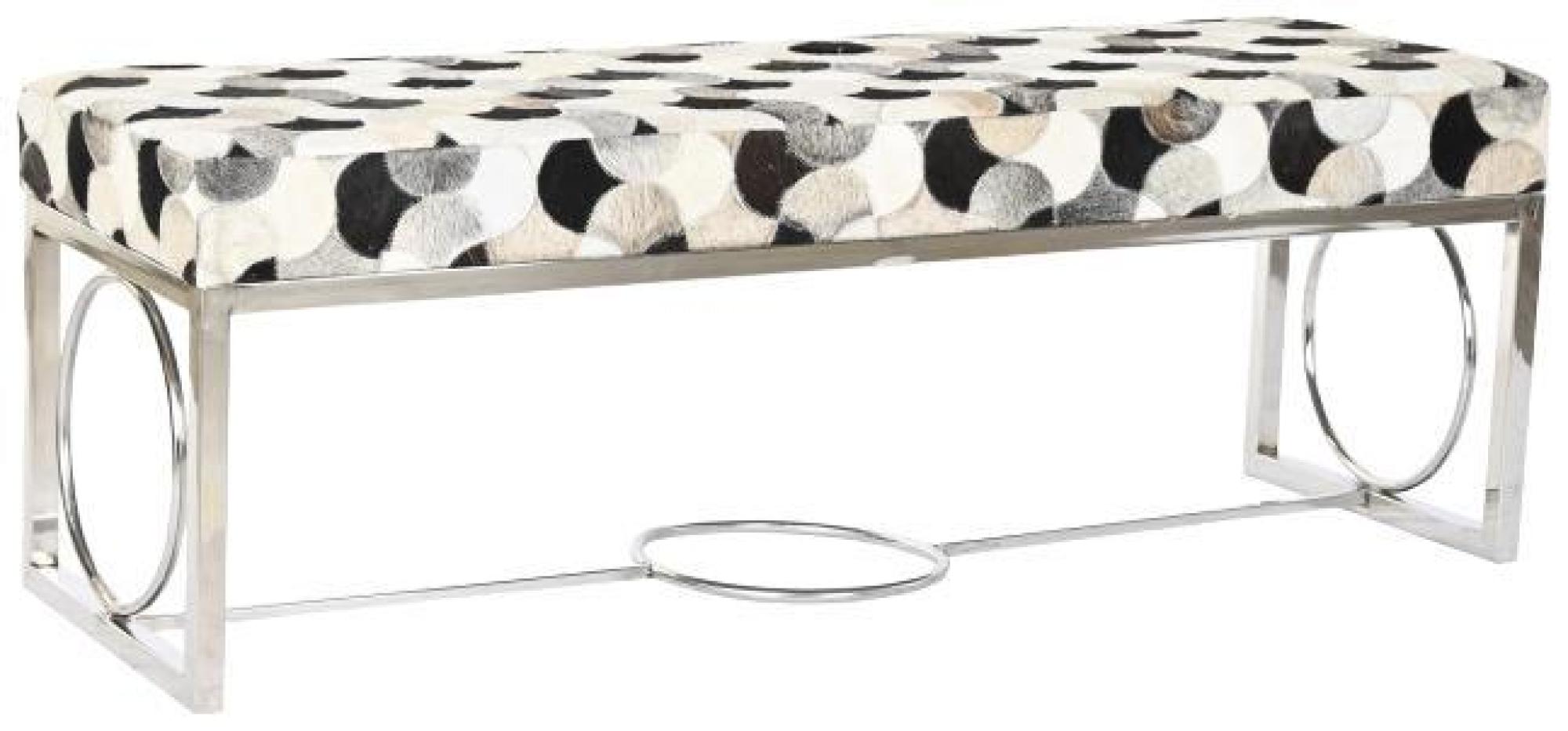 Product photograph of Seoni White Goat Skin Bench from Choice Furniture Superstore.