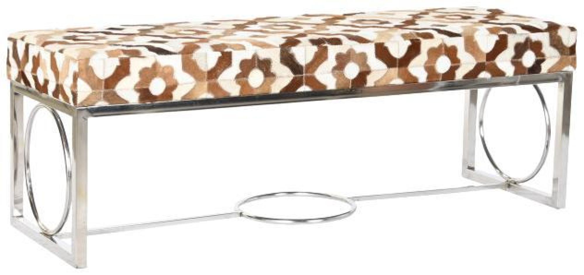 Product photograph of Seoni Light Brown Goat Skin Bench from Choice Furniture Superstore.