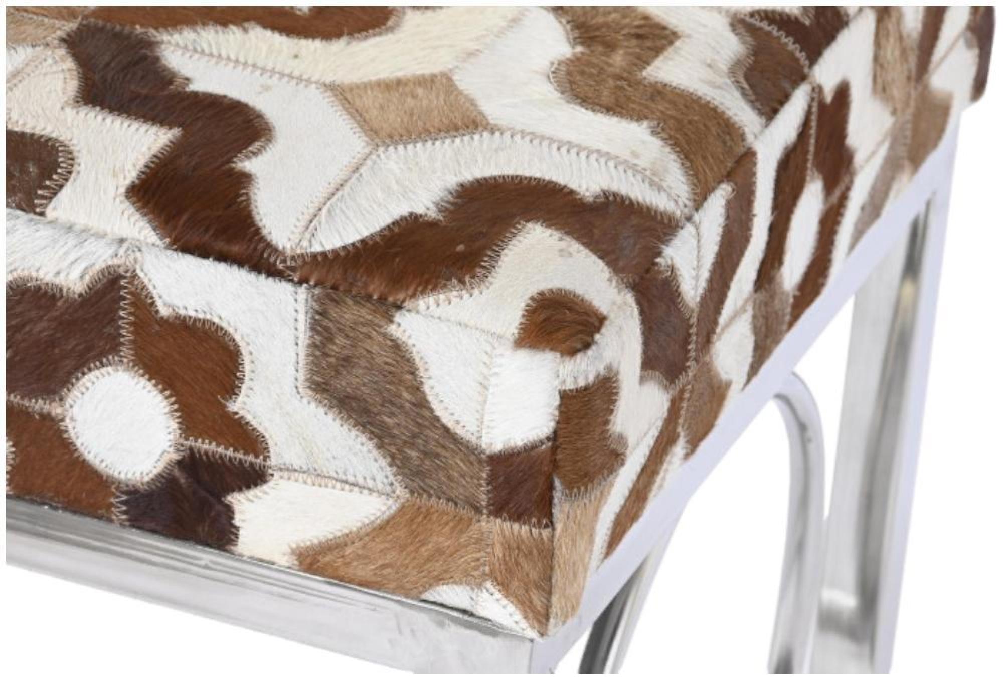 Product photograph of Seoni Light Brown Goat Skin Bench from Choice Furniture Superstore.