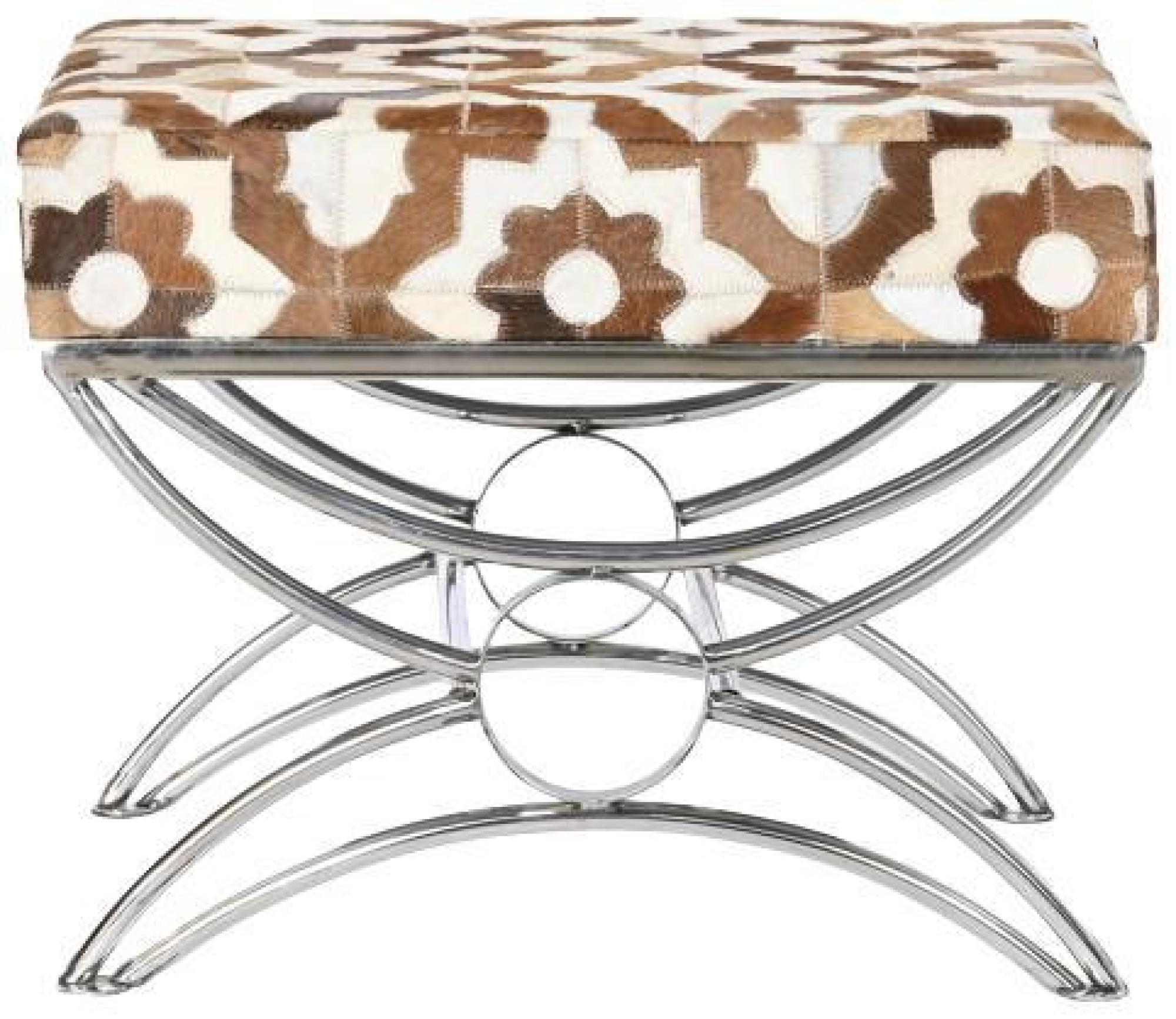 Product photograph of Seoni Light Brown Goat Skin Stool from Choice Furniture Superstore.
