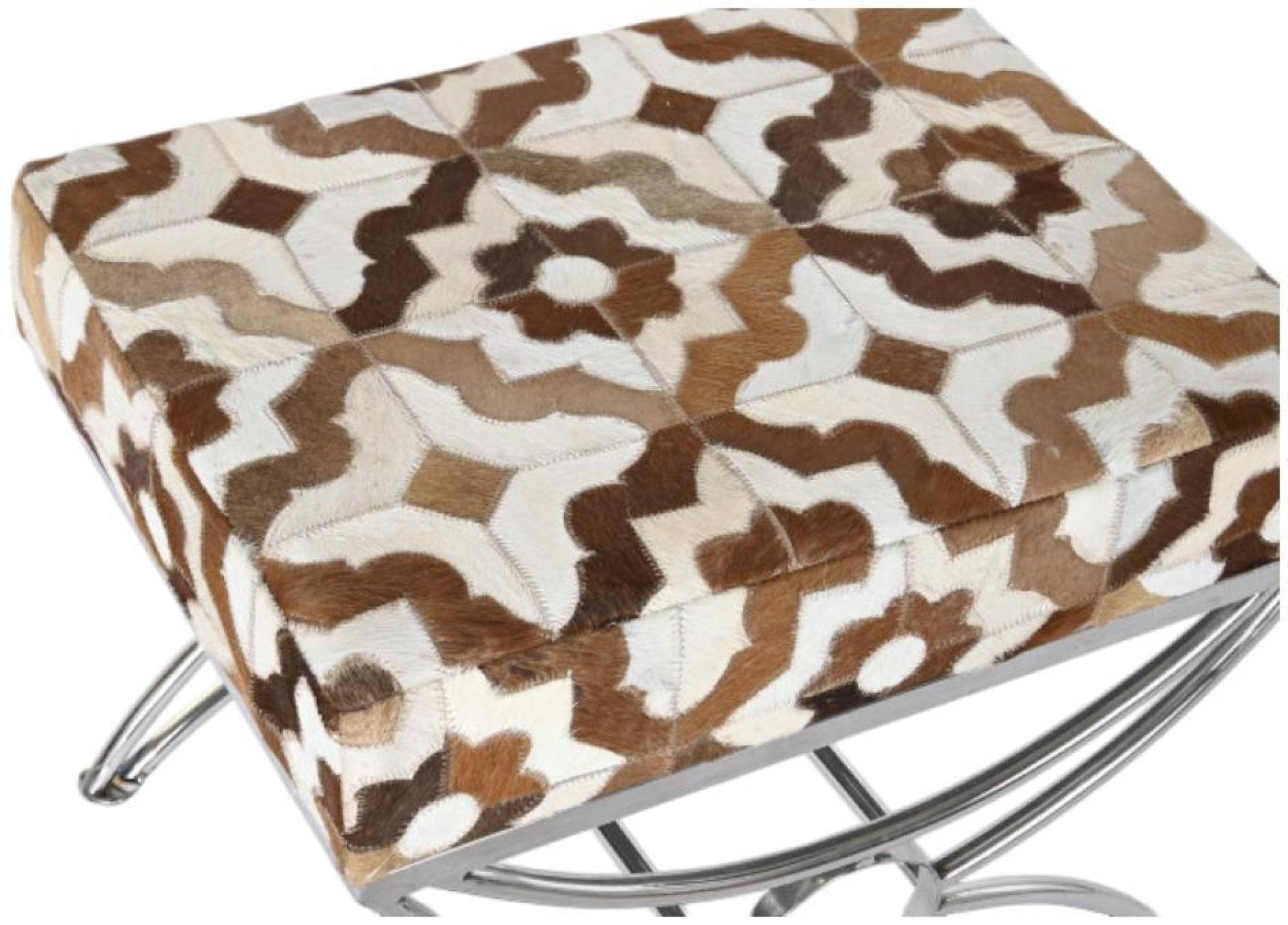 Product photograph of Seoni Light Brown Goat Skin Stool from Choice Furniture Superstore.
