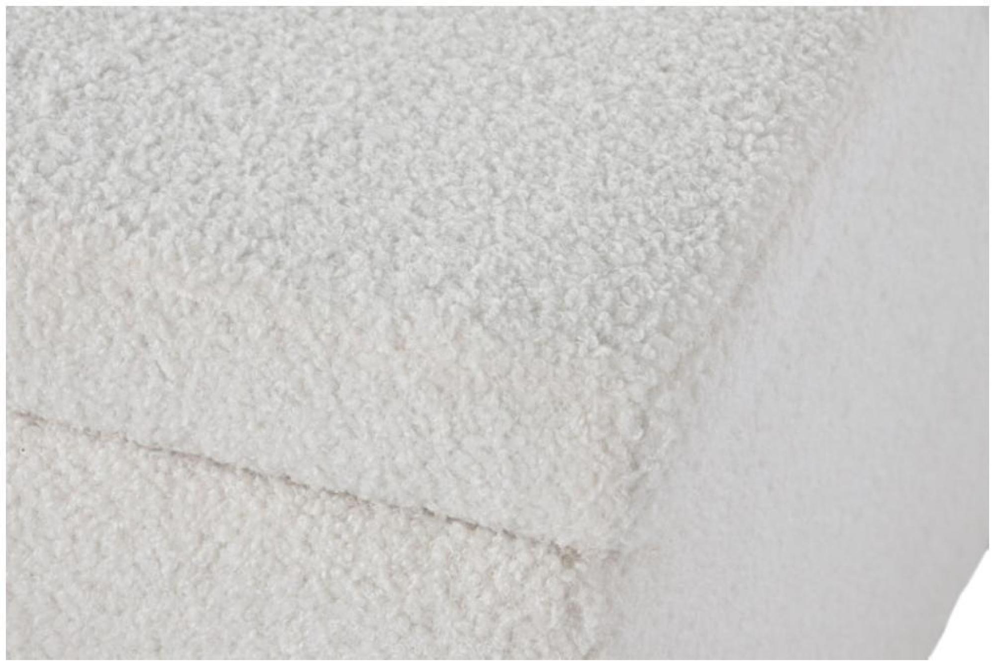 Product photograph of White Boucle Fabric Ottoman Bench from Choice Furniture Superstore.
