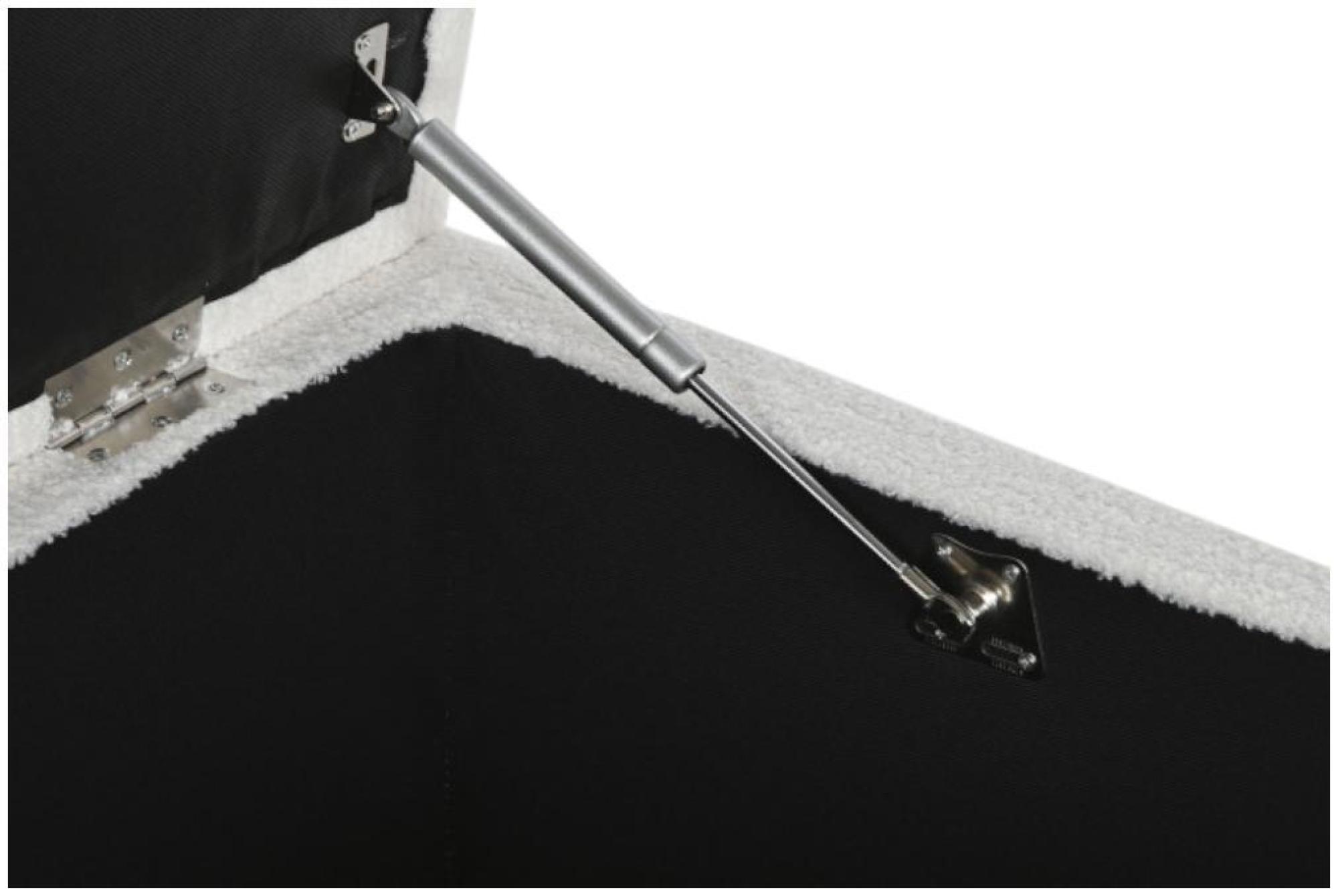 Product photograph of White Boucle Fabric Ottoman Bench from Choice Furniture Superstore.