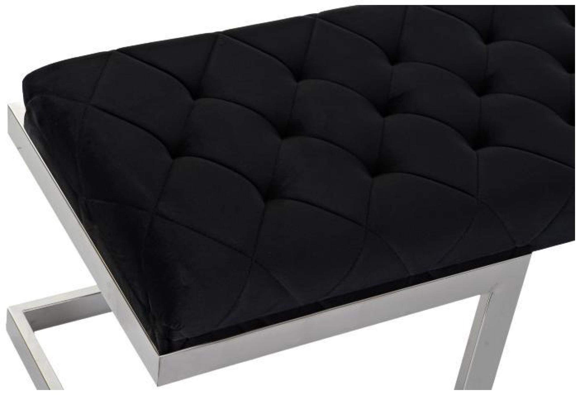 Product photograph of Modern Black Fabric And Steel Bench from Choice Furniture Superstore.