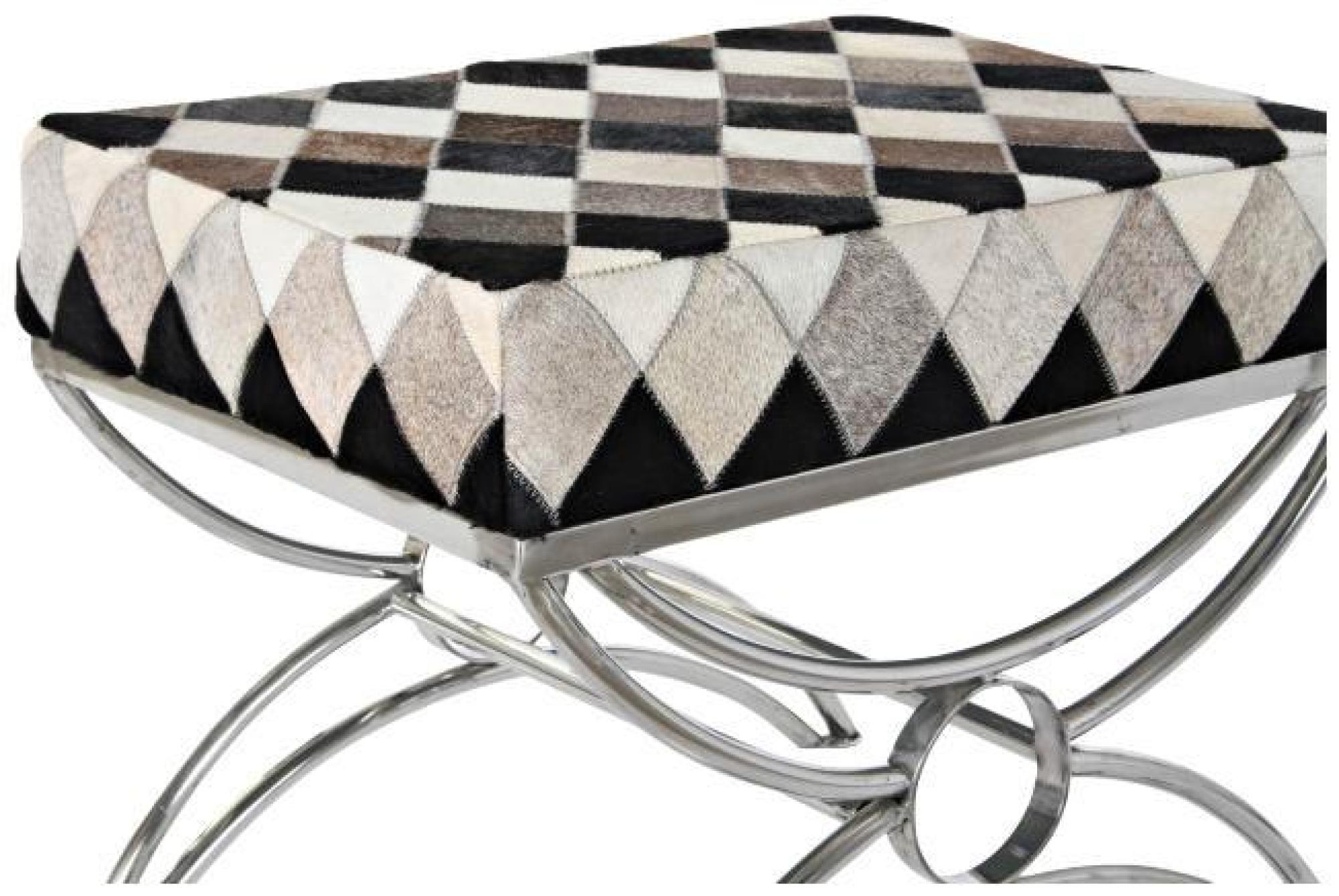 Product photograph of African Multi Coloured Steel Ottoman Bench from Choice Furniture Superstore.