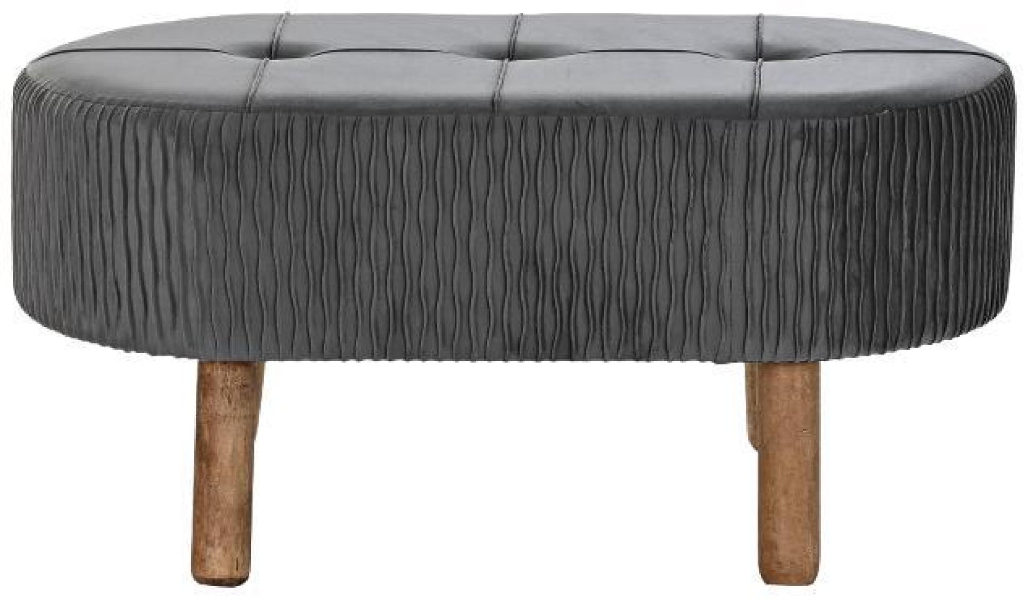 Product photograph of Scandi Dark Grey And Natural Fabric Ottoman Bench from Choice Furniture Superstore.