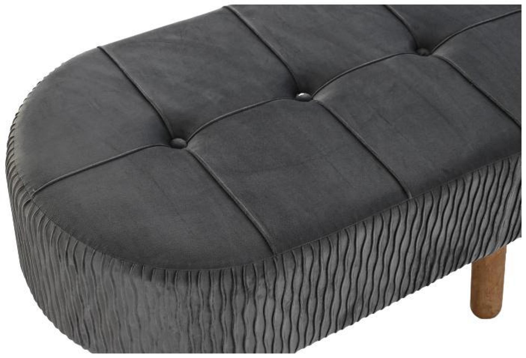 Product photograph of Scandi Dark Grey And Natural Fabric Ottoman Bench from Choice Furniture Superstore.