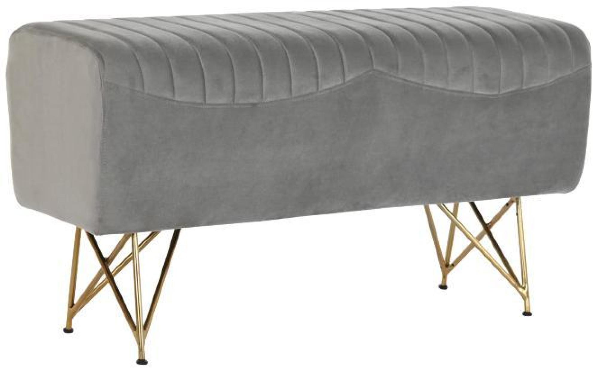 Product photograph of Buxar Grey Fabric Ottoman Bench from Choice Furniture Superstore.