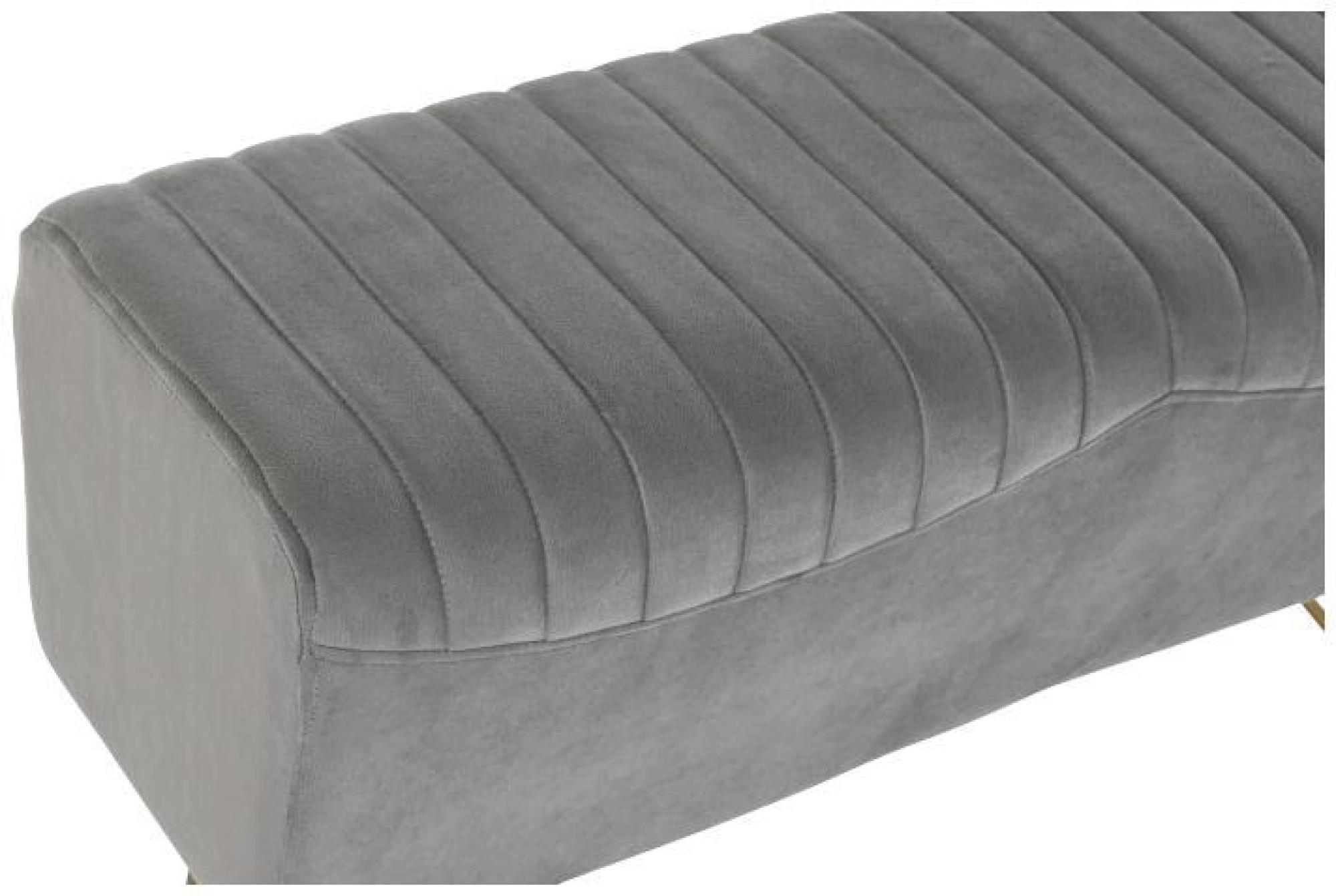 Product photograph of Buxar Grey Fabric Ottoman Bench from Choice Furniture Superstore.