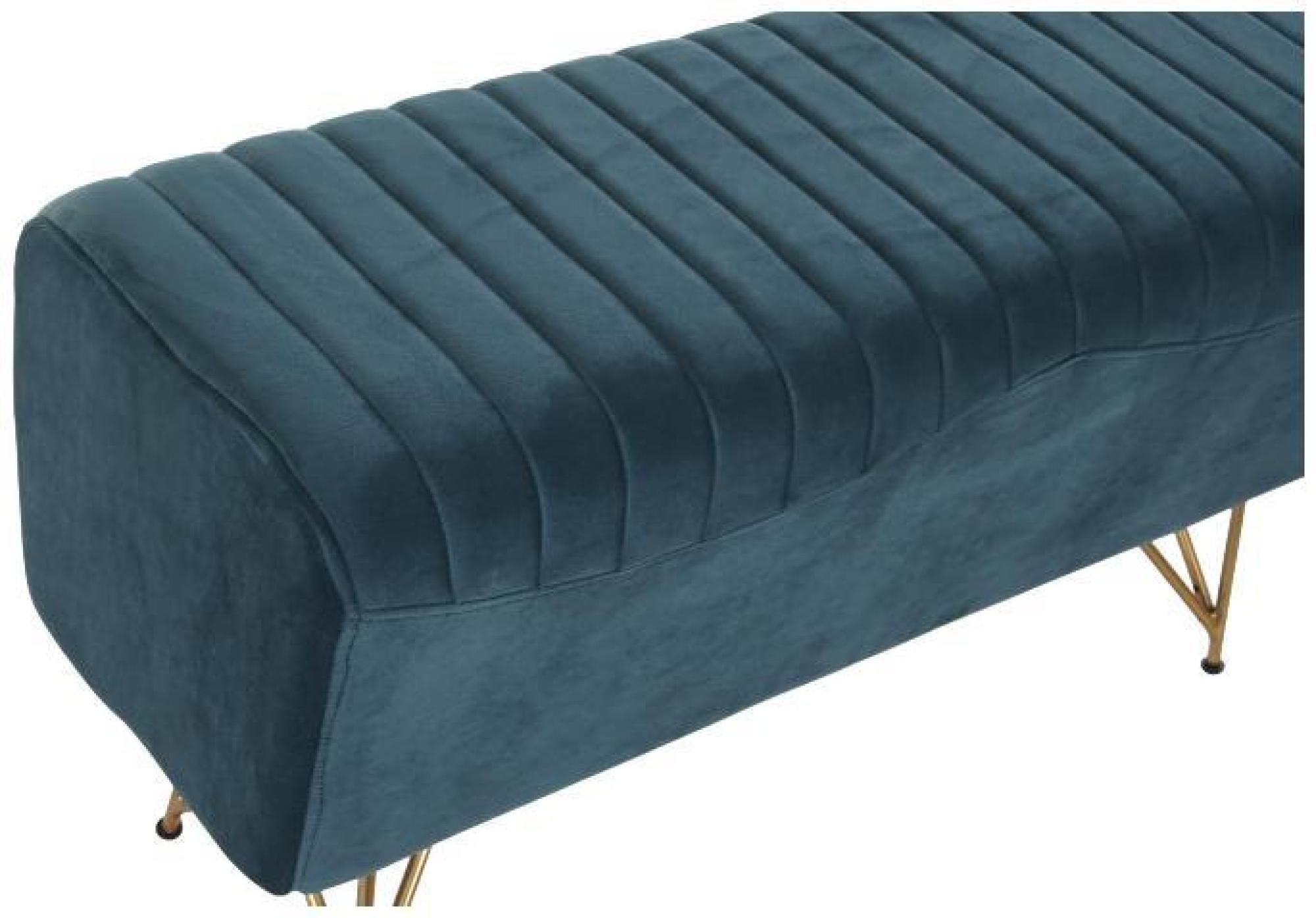 Product photograph of Bliss Turquoise Fabric Ottoman Bench from Choice Furniture Superstore.