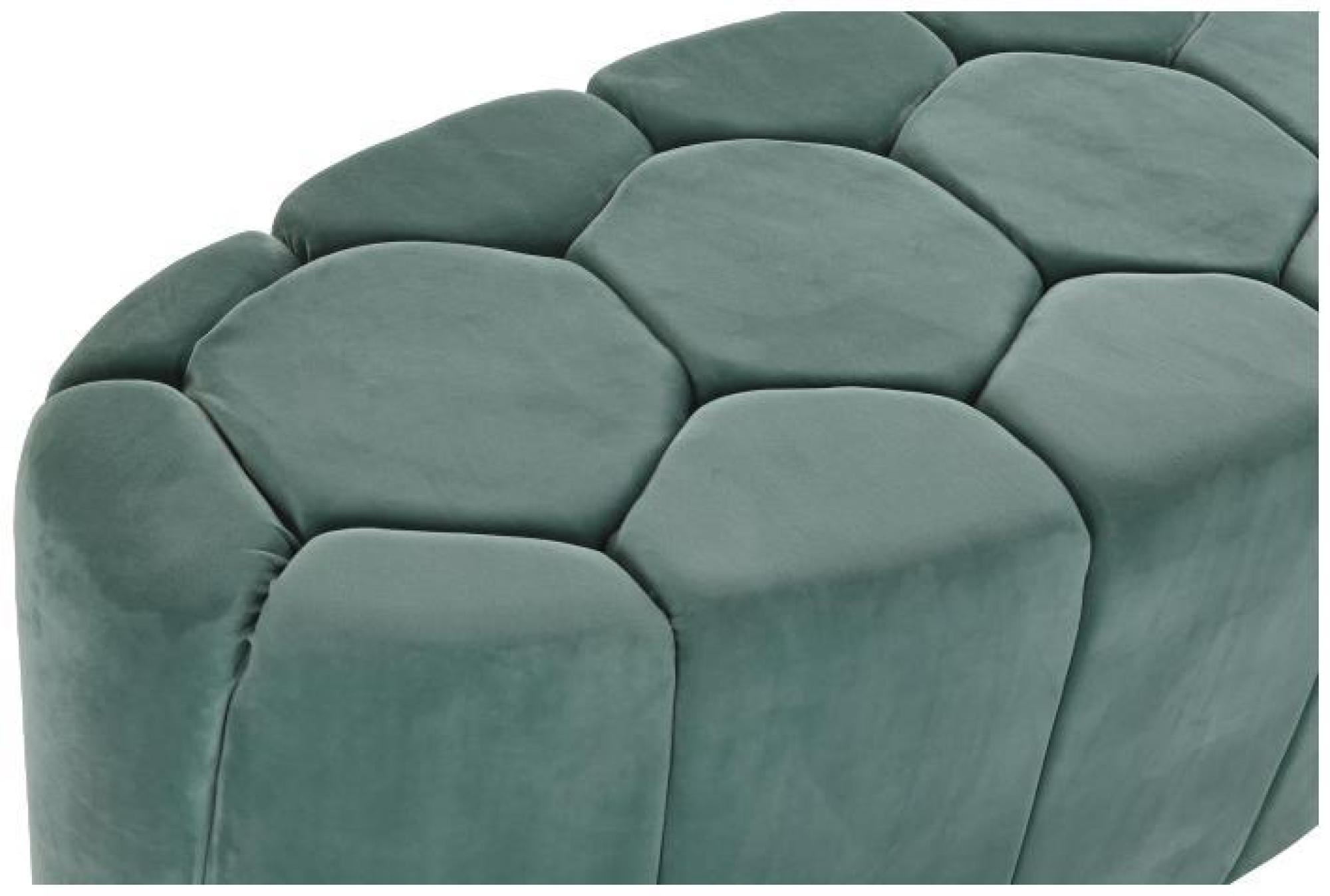 Product photograph of Quinn Green Upholstered Oval Bench from Choice Furniture Superstore.