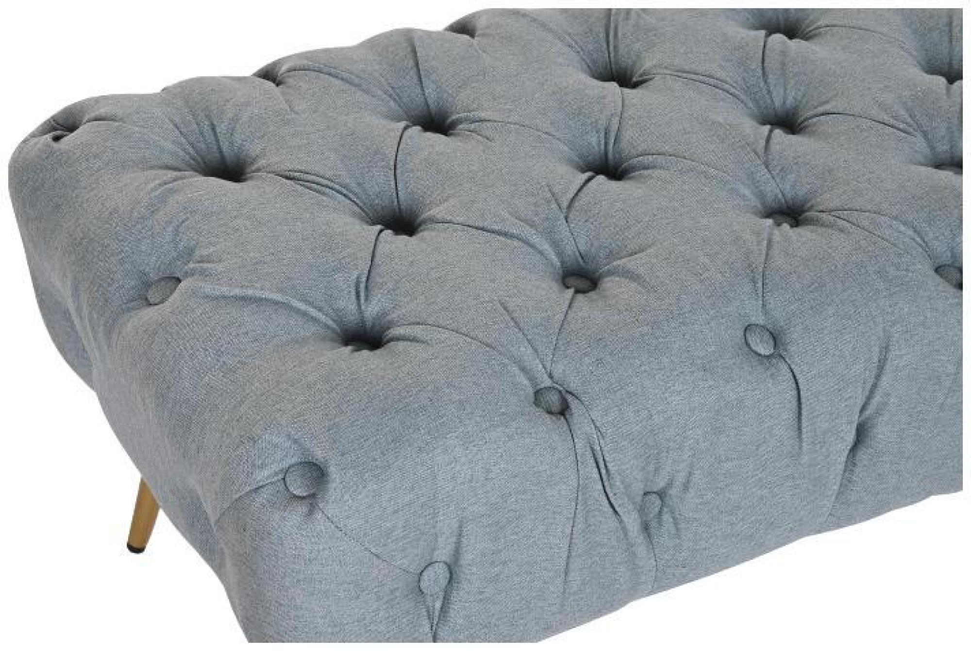 Product photograph of Glam Grey Fabric Bench With Gold Legs from Choice Furniture Superstore.