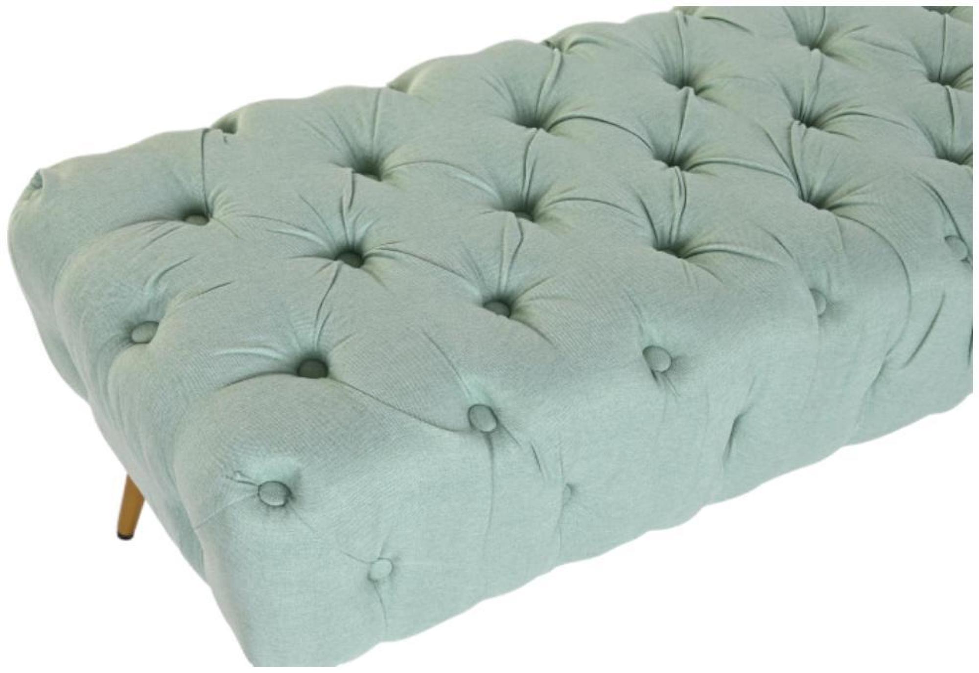 Product photograph of Glam Blue Fabric Bench With Gold Legs from Choice Furniture Superstore.