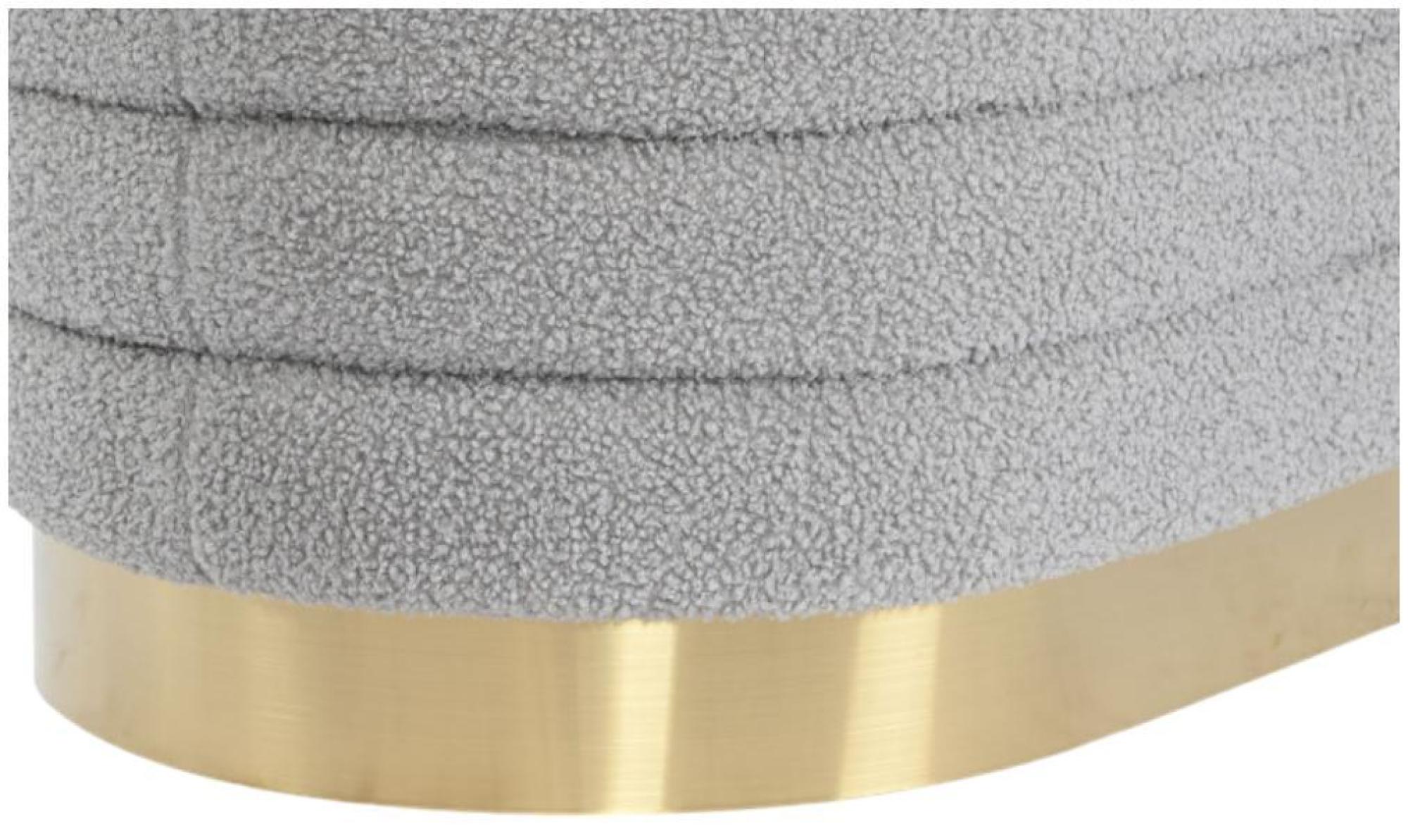 Product photograph of Light Grey And Golden Fabric Bench from Choice Furniture Superstore.