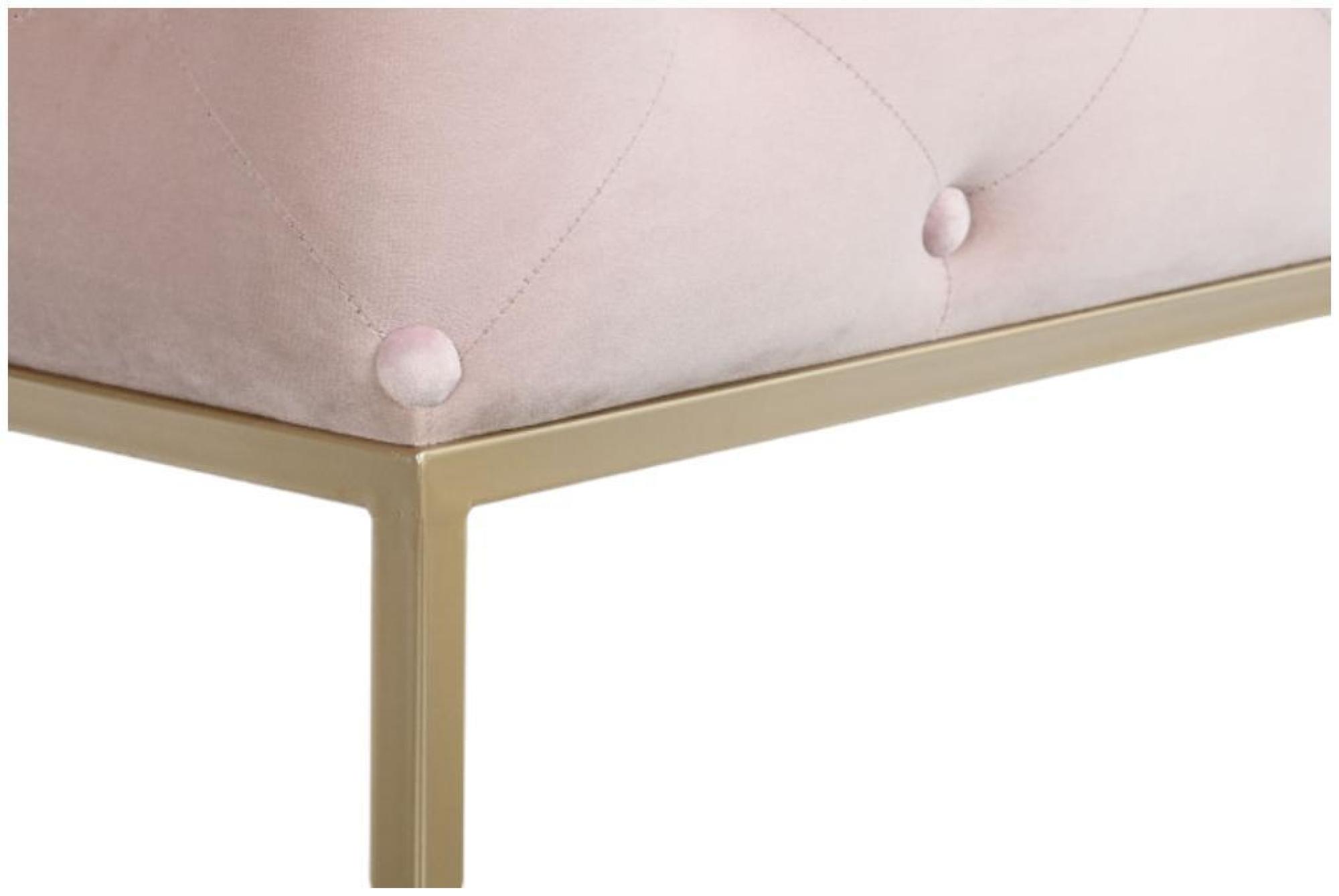 Product photograph of Pink Fabric Bench With Gold Legs from Choice Furniture Superstore.