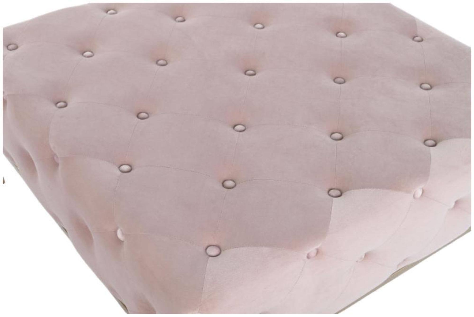 Product photograph of Pink Fabric Bench With Gold Legs from Choice Furniture Superstore.