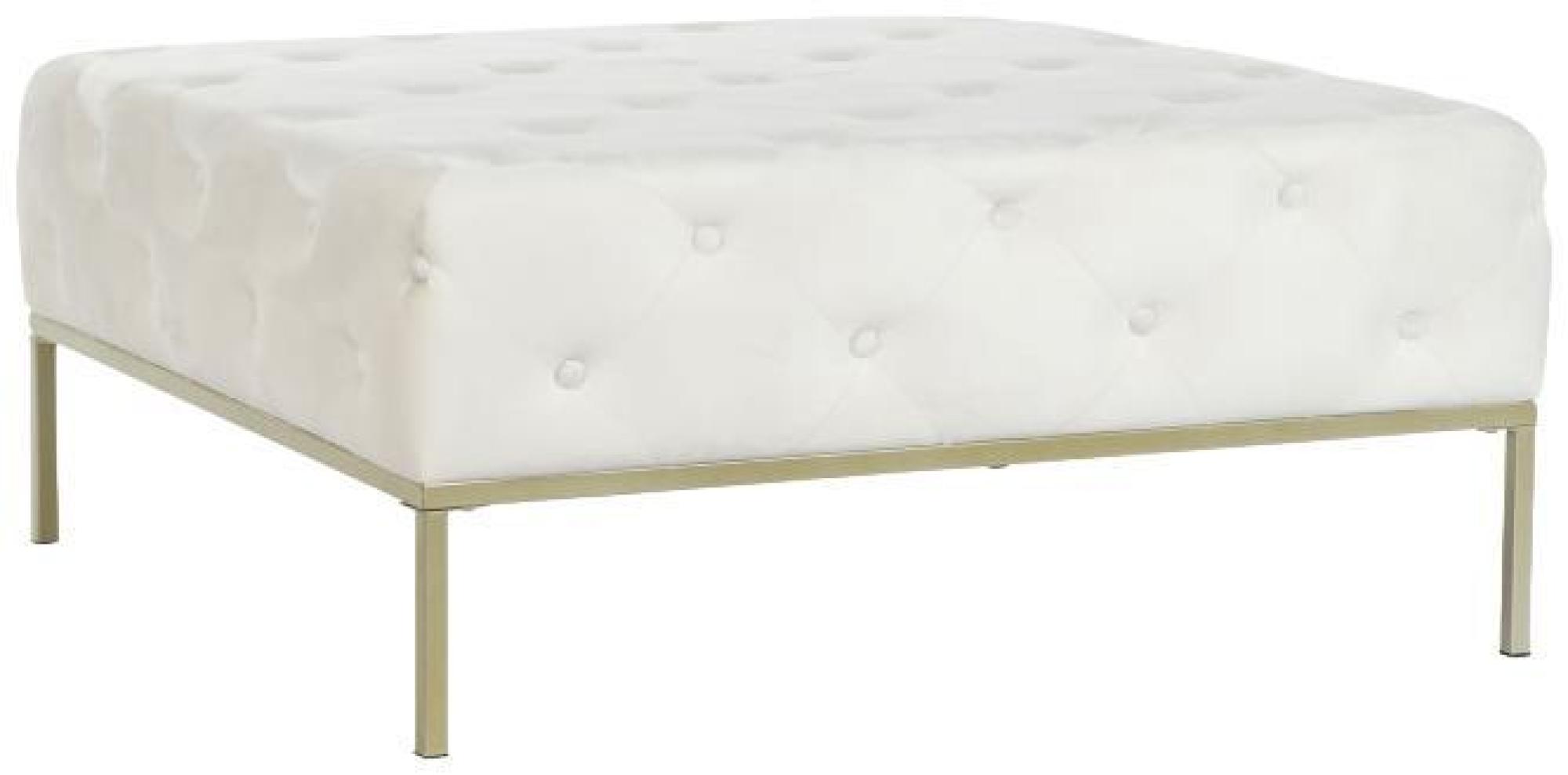 Product photograph of White And Golden Fabric Ottoman Bench from Choice Furniture Superstore.