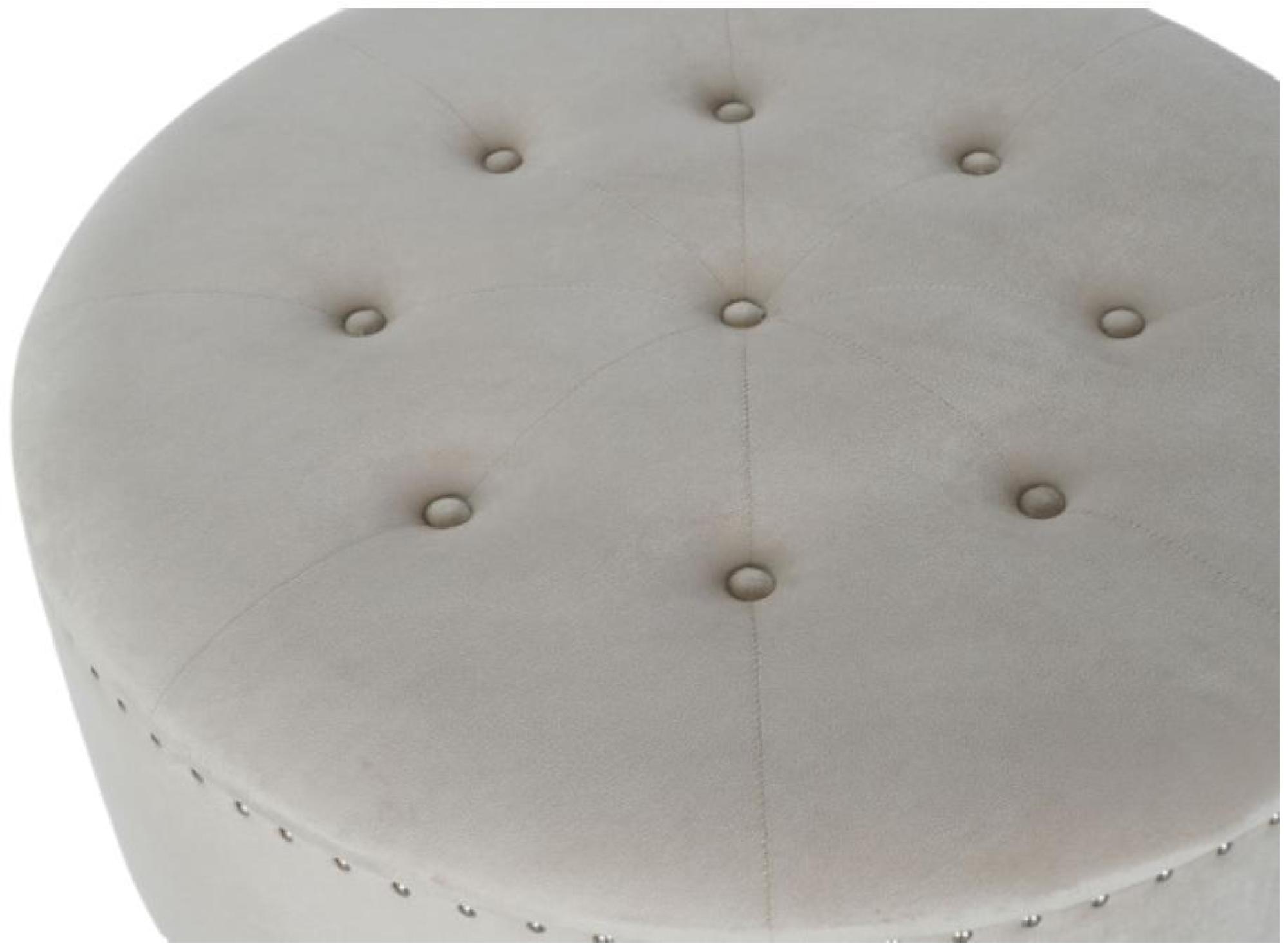 Product photograph of Beige Fabric Round Bench from Choice Furniture Superstore.