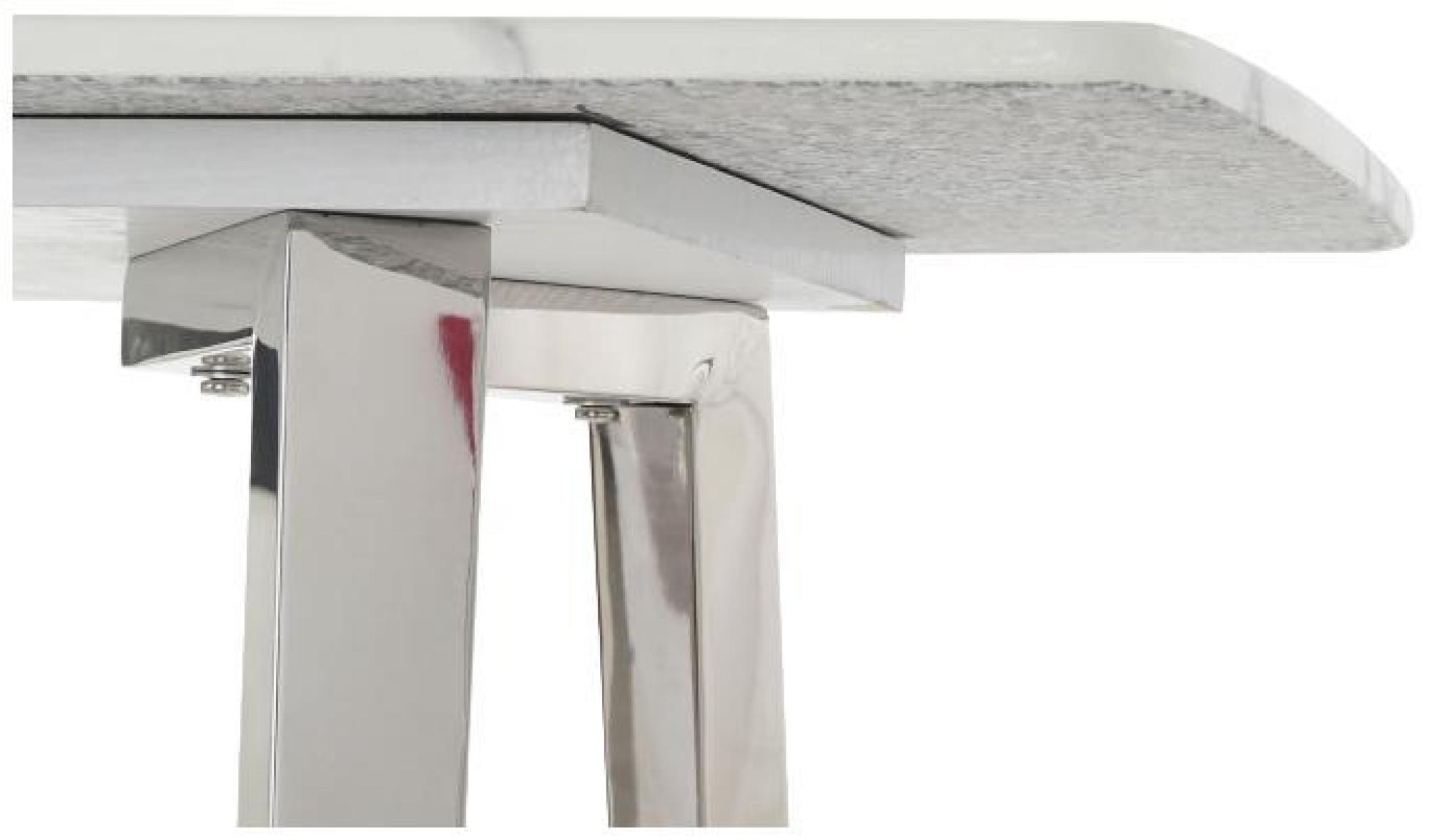 Product photograph of White Marble Console Table from Choice Furniture Superstore.