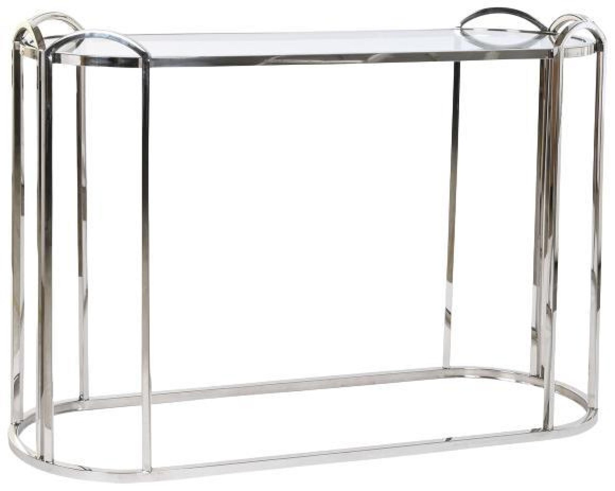 Product photograph of Modern Silver Metal Console Table from Choice Furniture Superstore.