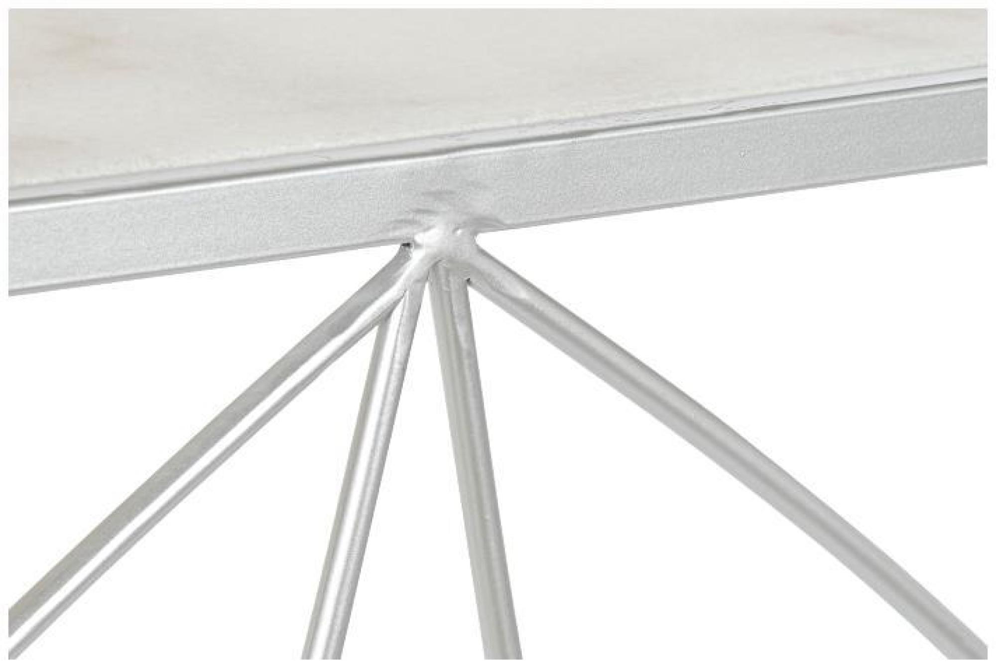 Product photograph of Chic White Marble Top And Silver Metal 100cm Console Table from Choice Furniture Superstore.