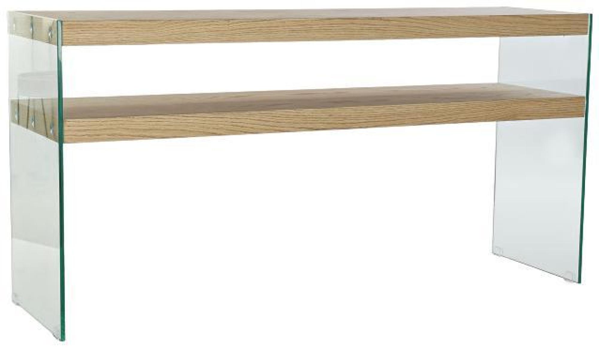 Product photograph of Modern Light Brown And Glass Console Table from Choice Furniture Superstore.