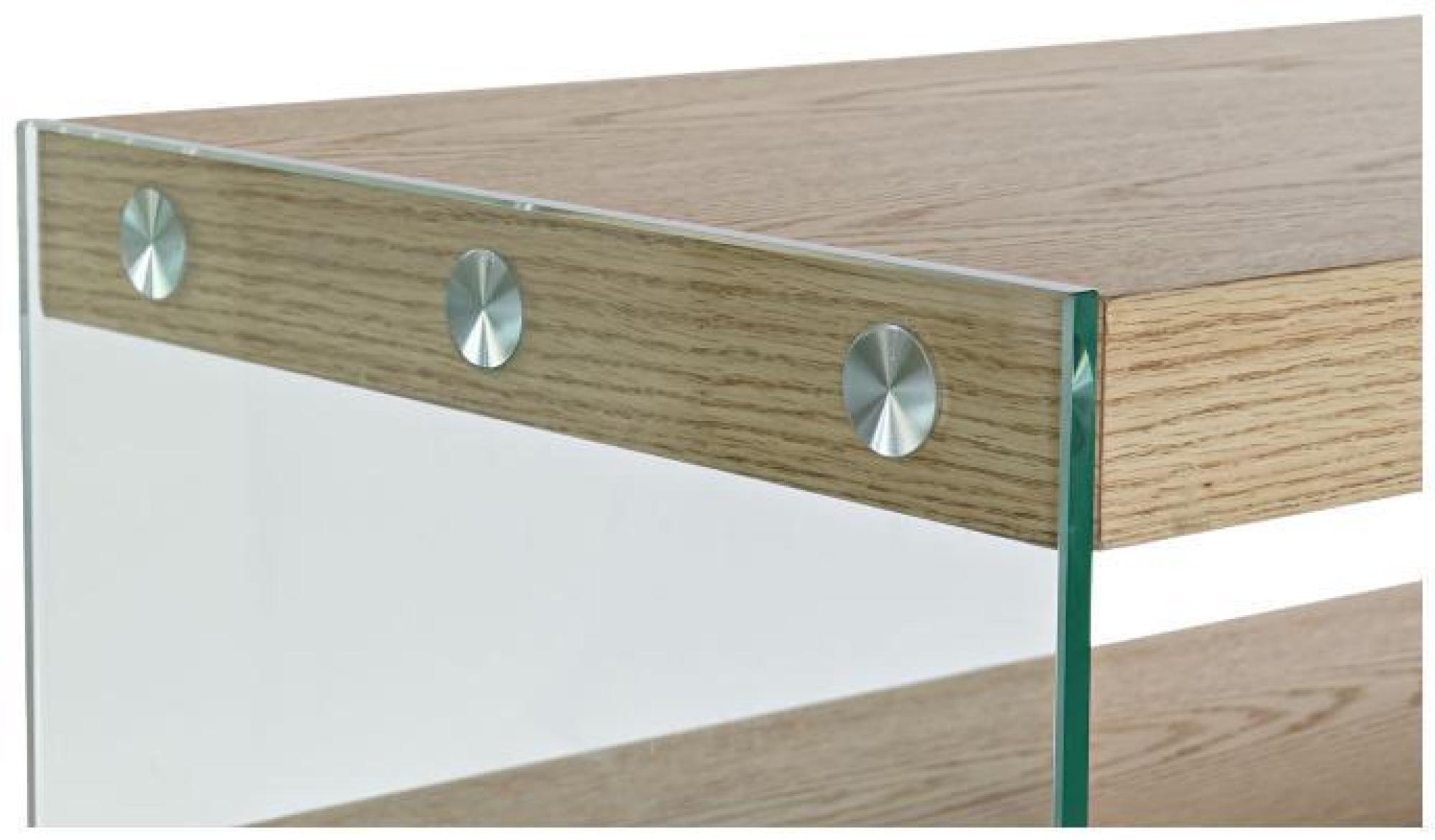 Product photograph of Modern Light Brown And Glass Console Table from Choice Furniture Superstore.