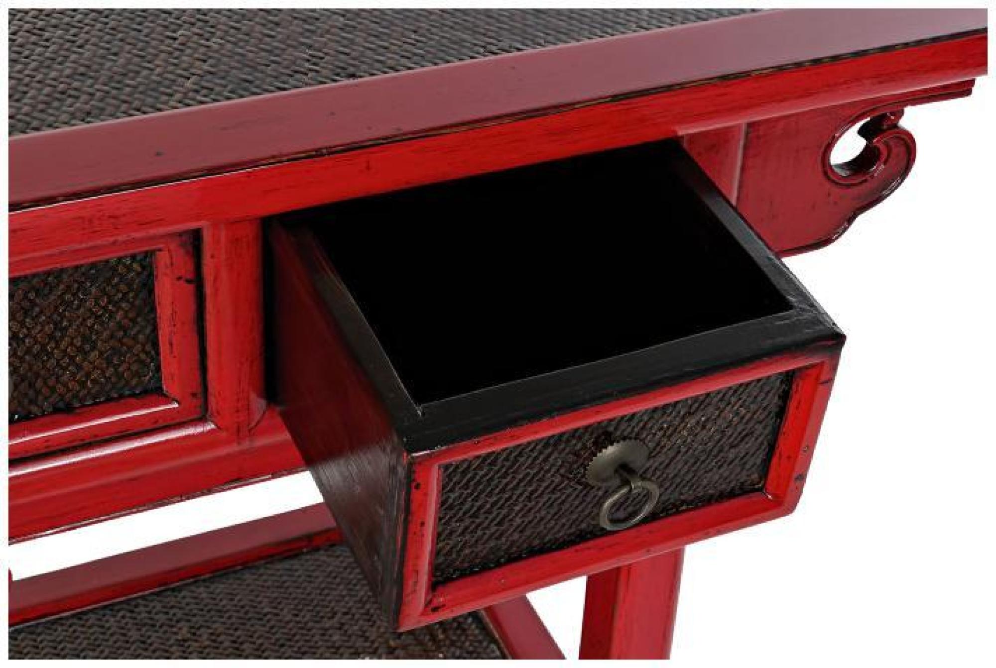 Product photograph of Red Wood 2 Drawer Console Table from Choice Furniture Superstore.