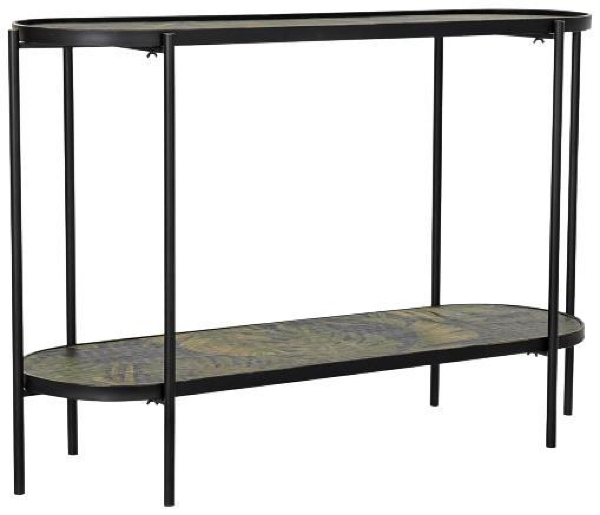 Product photograph of Black Metal Console Table from Choice Furniture Superstore.