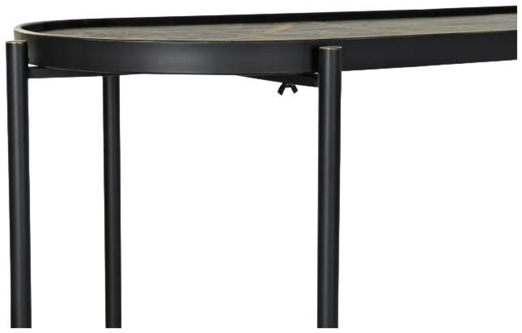 Product photograph of Black Metal Console Table from Choice Furniture Superstore.