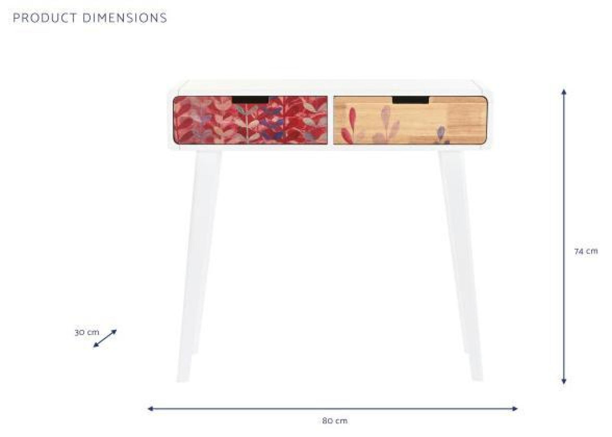 Product photograph of Scandi Rubberwood 2 Drawer Console Table from Choice Furniture Superstore.