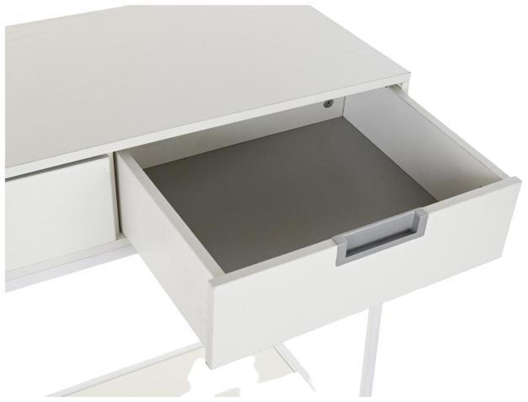 Product photograph of Urban White Metal 2 Drawer Console Table from Choice Furniture Superstore.