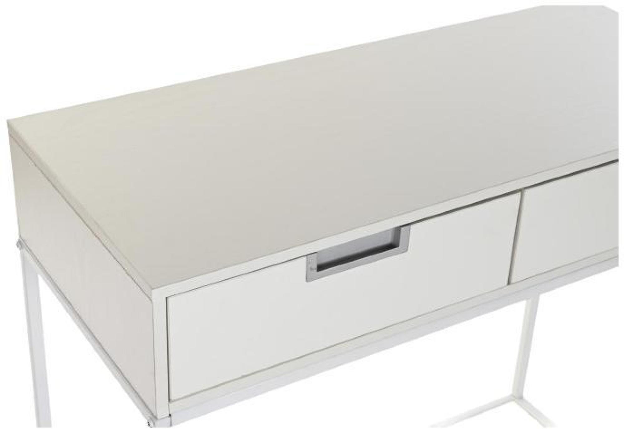 Product photograph of Urban White Metal 2 Drawer Console Table from Choice Furniture Superstore.