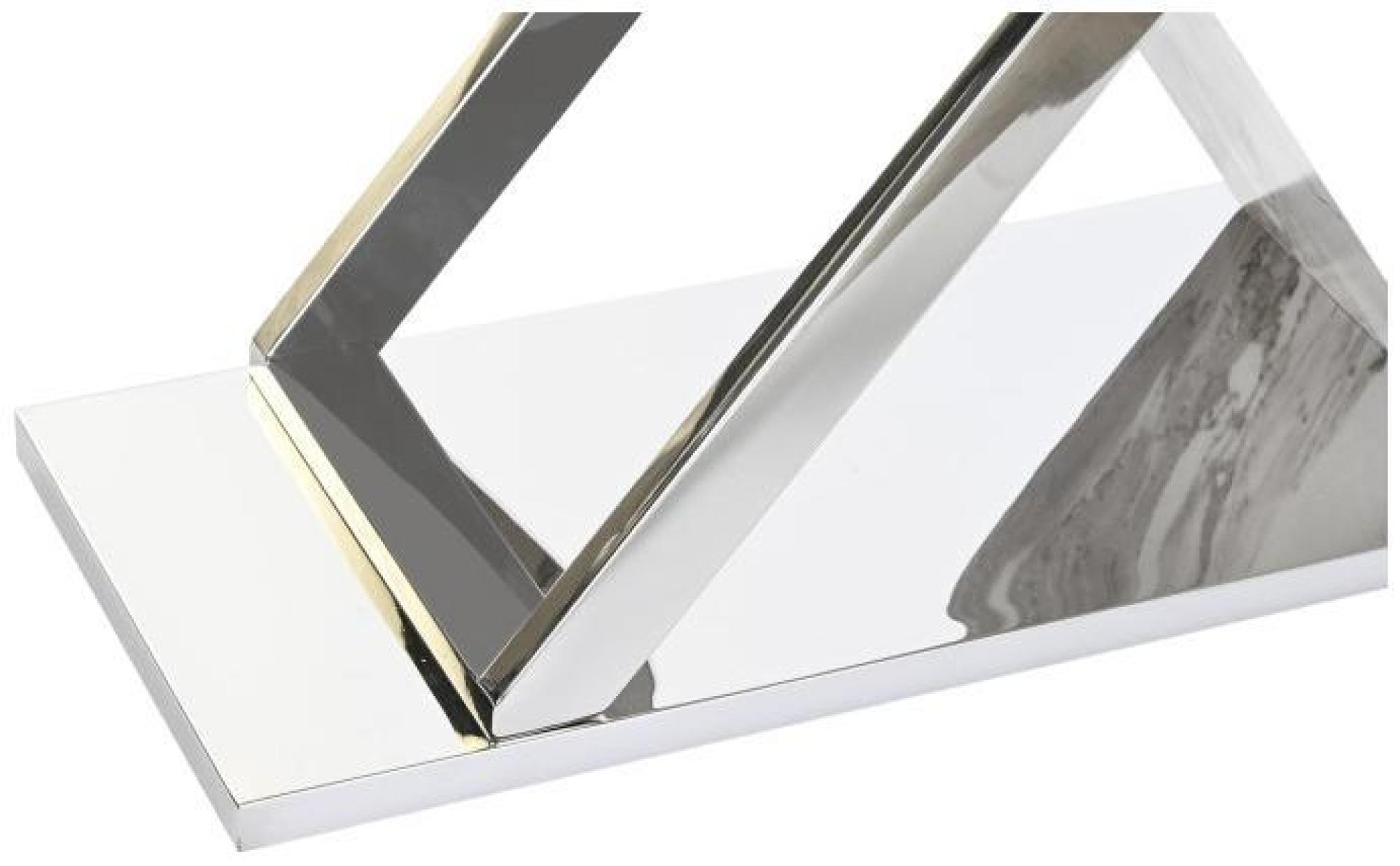 Product photograph of Madison White And Chrome Console Table from Choice Furniture Superstore.