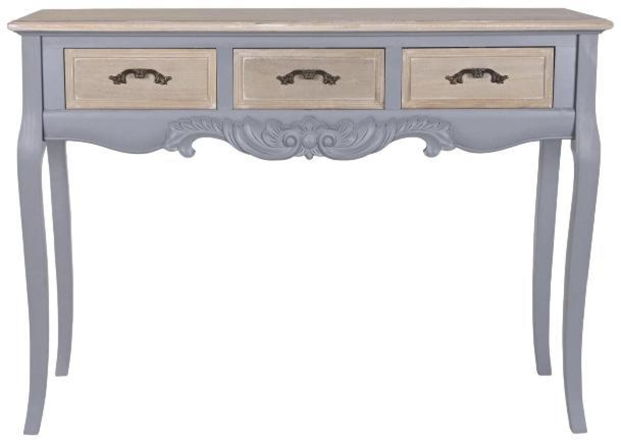 Product photograph of Traditional Grey 3 Drawer Console Table from Choice Furniture Superstore.