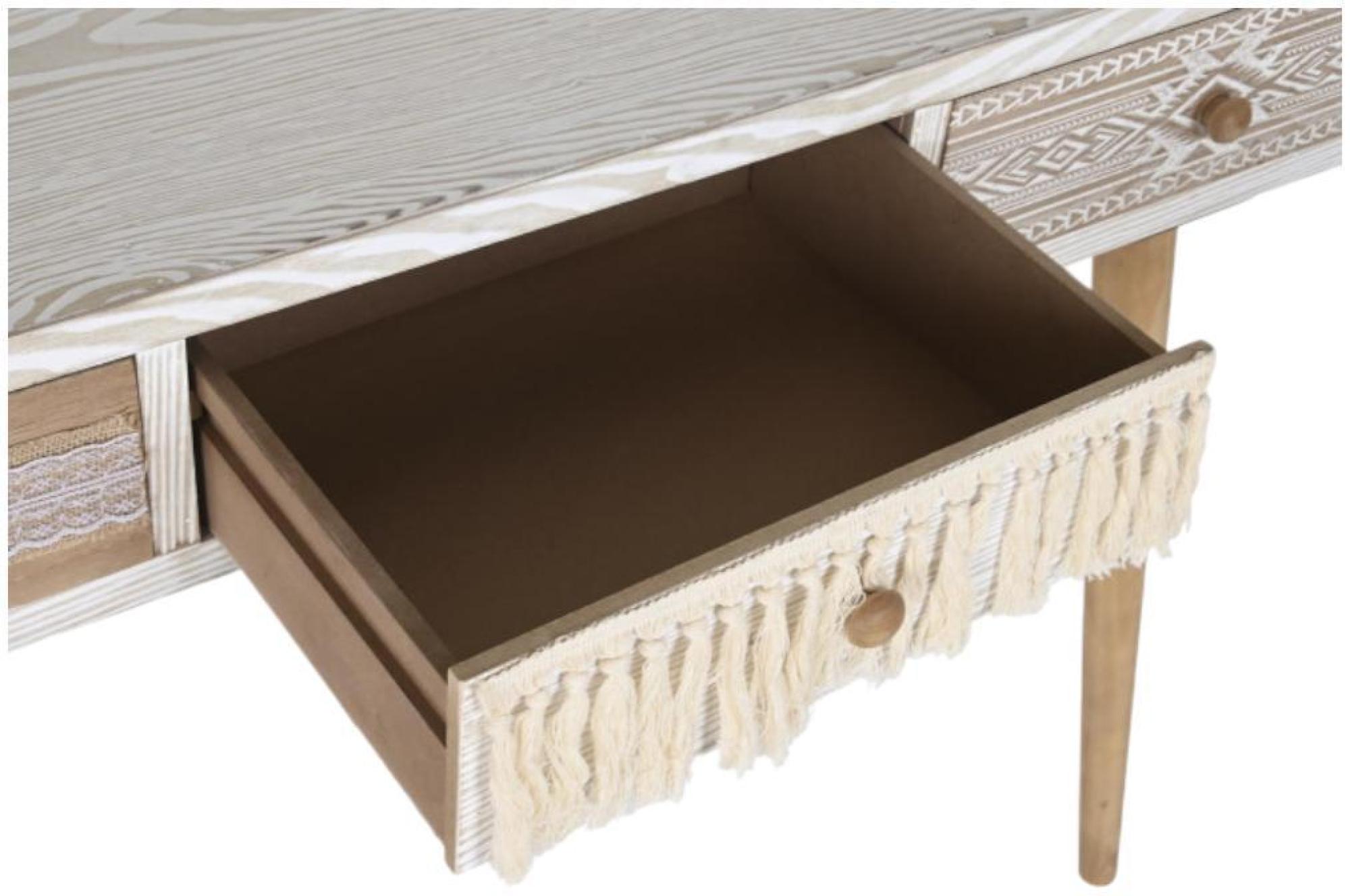 Product photograph of Boho Natural 3 Drawer Console Table from Choice Furniture Superstore.