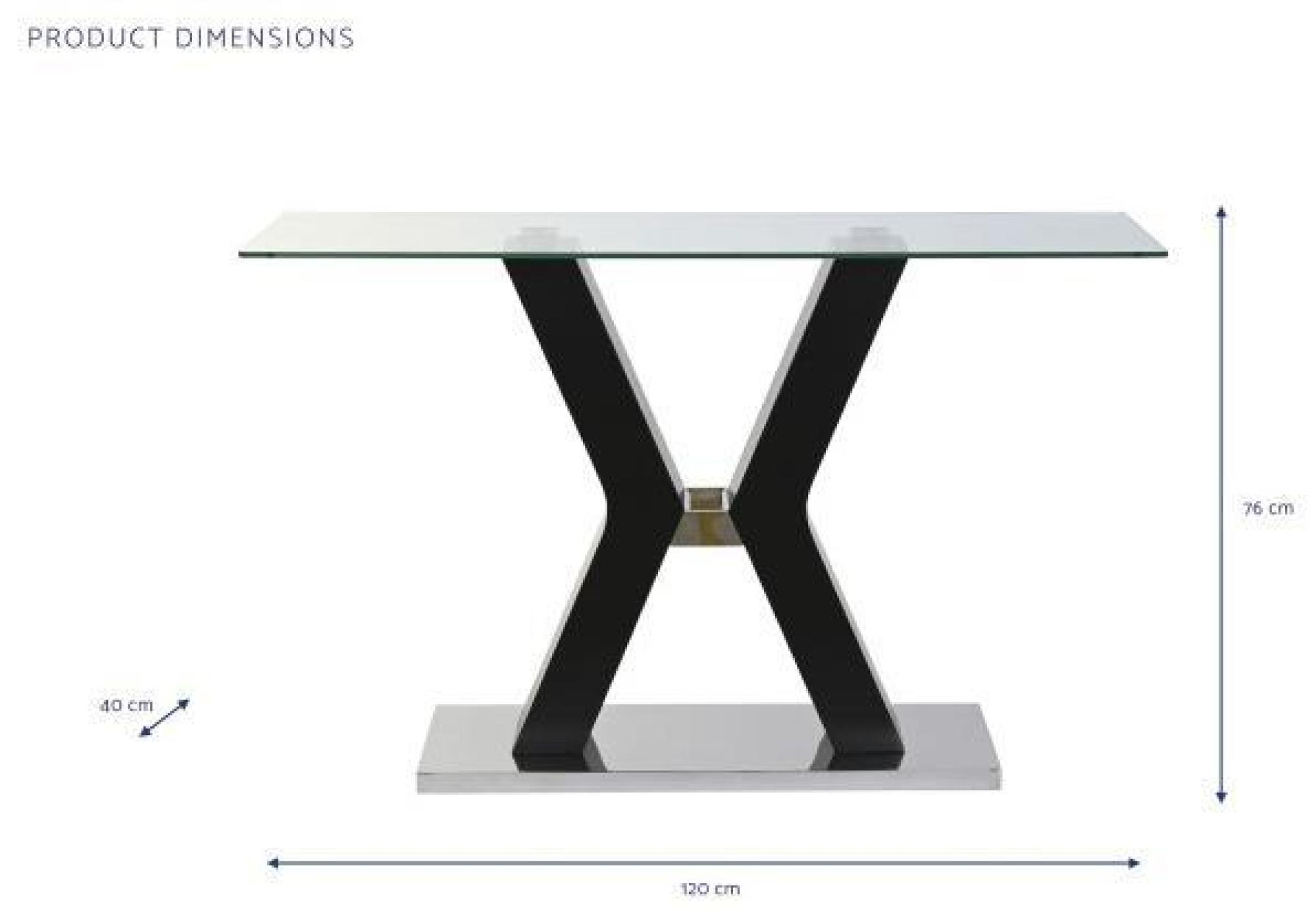 Product photograph of Modern Glass Top Console Table from Choice Furniture Superstore.