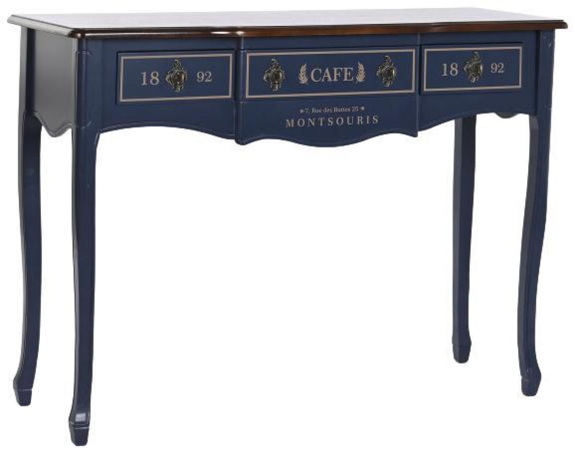 Product photograph of Romantic Navy Blue Ceramic Console Table from Choice Furniture Superstore.