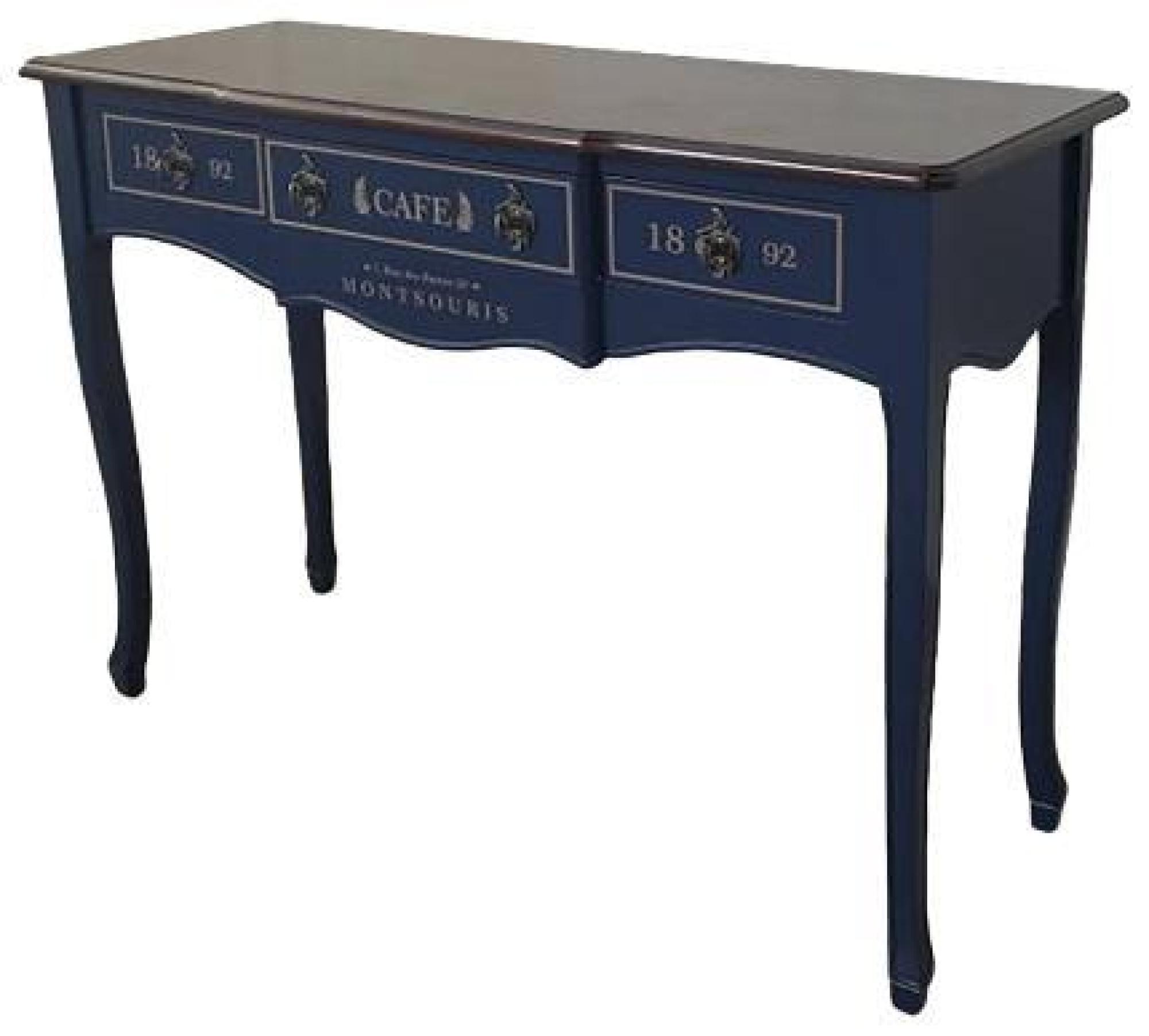 Product photograph of Romantic Navy Blue Ceramic Console Table from Choice Furniture Superstore.