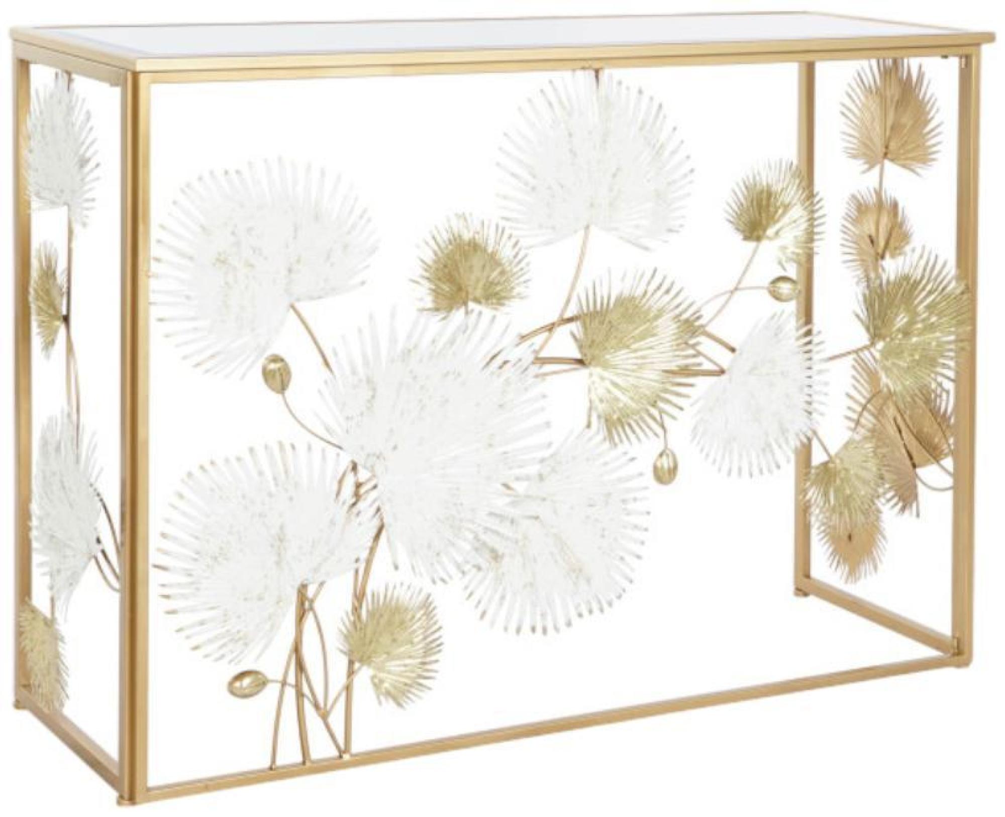 Product photograph of Glam Mirrored Top And Golden Console Table from Choice Furniture Superstore.