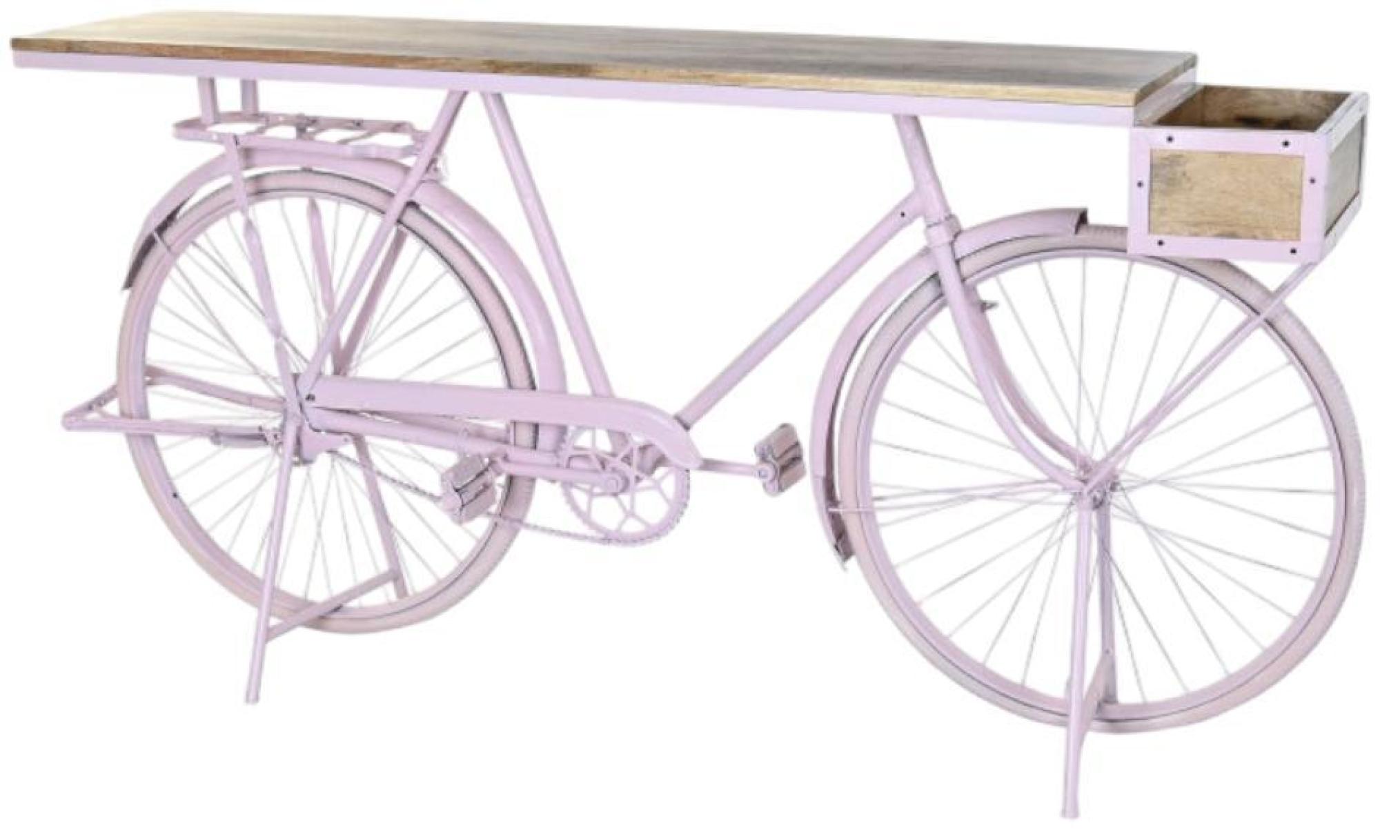 Product photograph of Ludwick Pale Pink Bicycle Console Table from Choice Furniture Superstore.