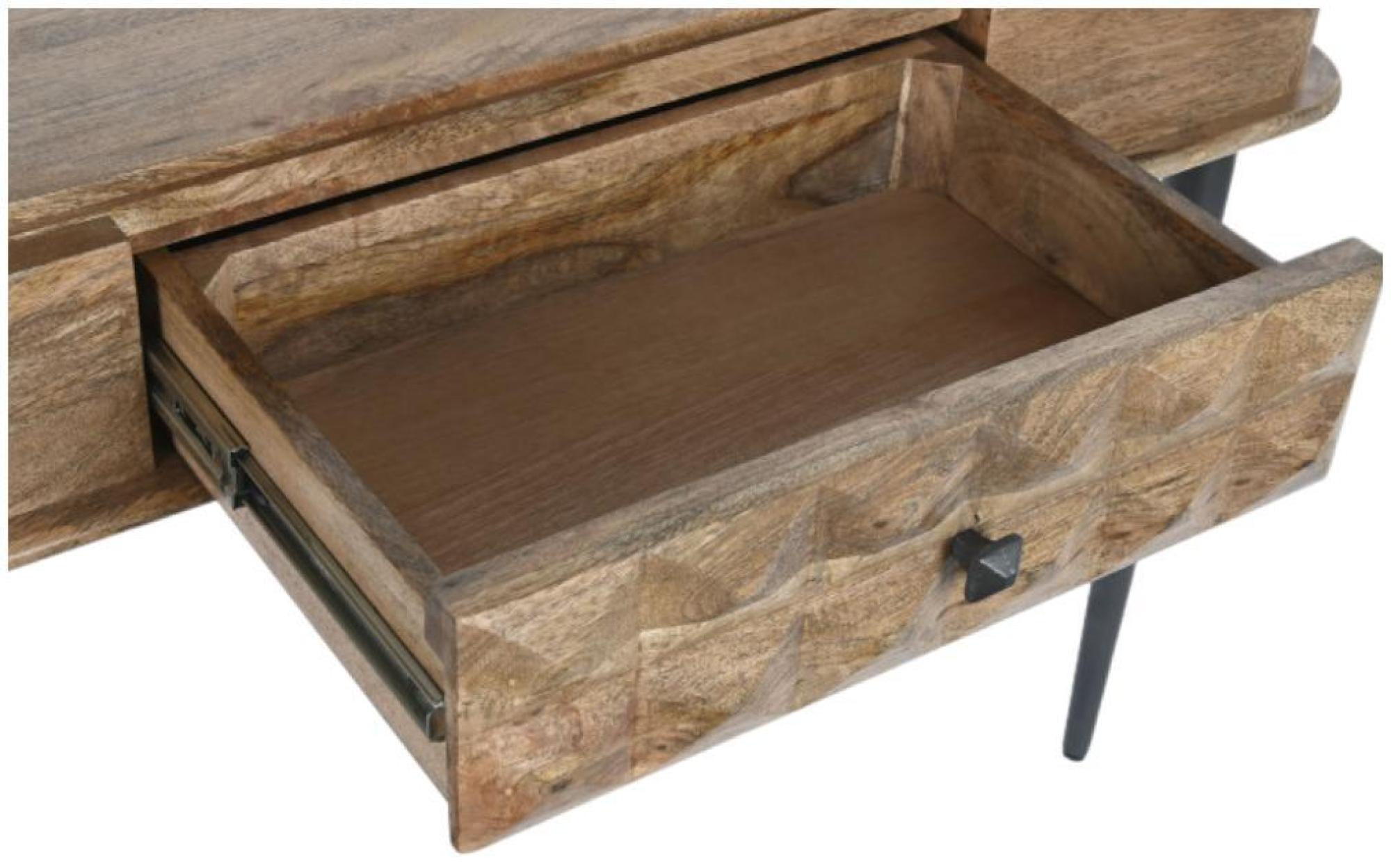 Product photograph of African Mango Wood 1 Drawer Console Table from Choice Furniture Superstore.