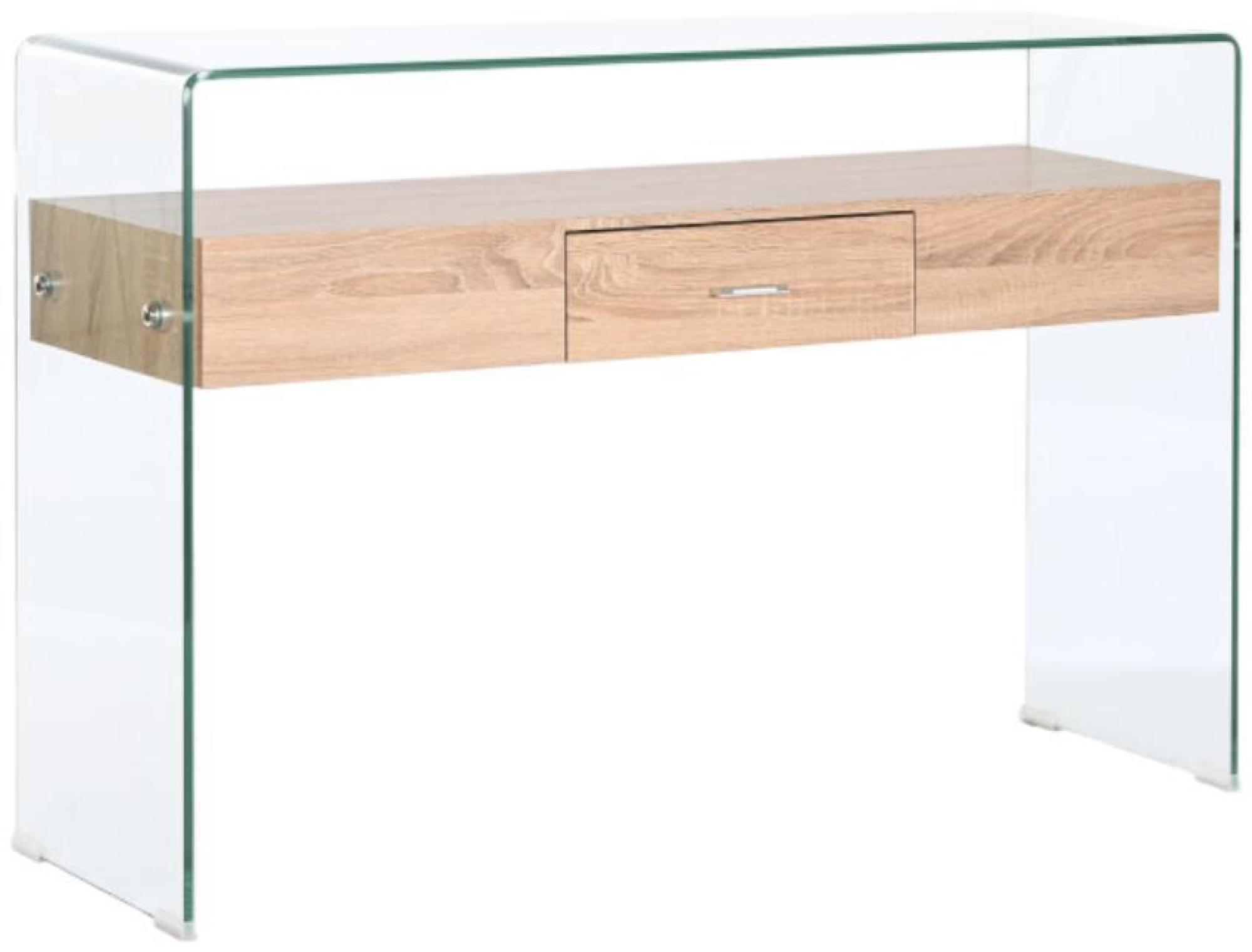 Product photograph of Modern Glass 1 Drawer Console Table from Choice Furniture Superstore.