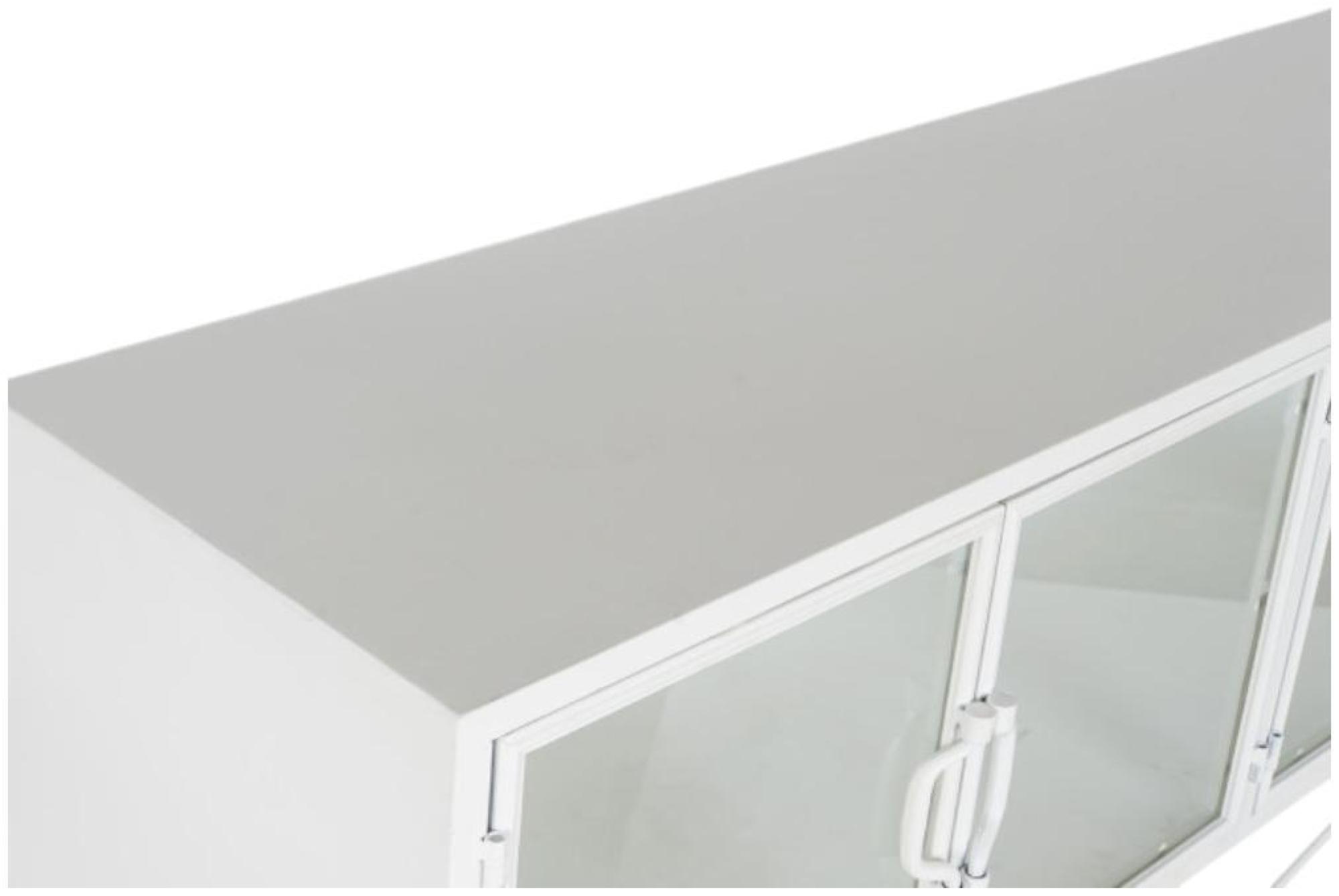 Product photograph of Loft White Metal Console Table from Choice Furniture Superstore.