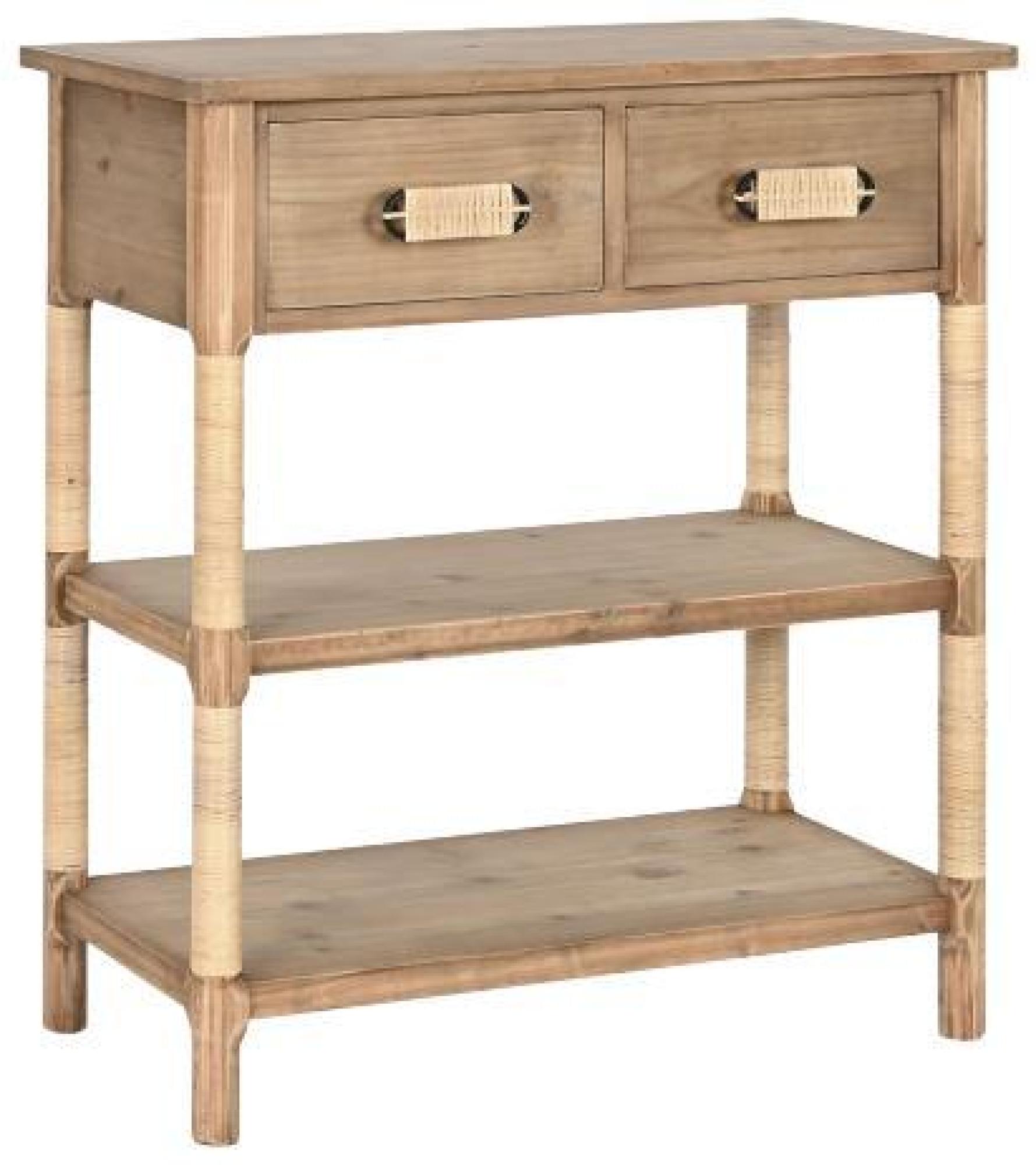 Product photograph of Alpine Natural Wooden 2 Drawer Console Table from Choice Furniture Superstore.