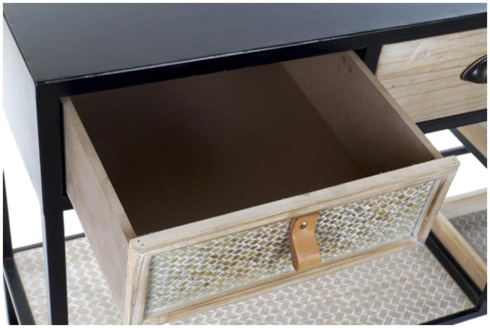 Product photograph of Loft Brown 3 Drawer Console Table from Choice Furniture Superstore.