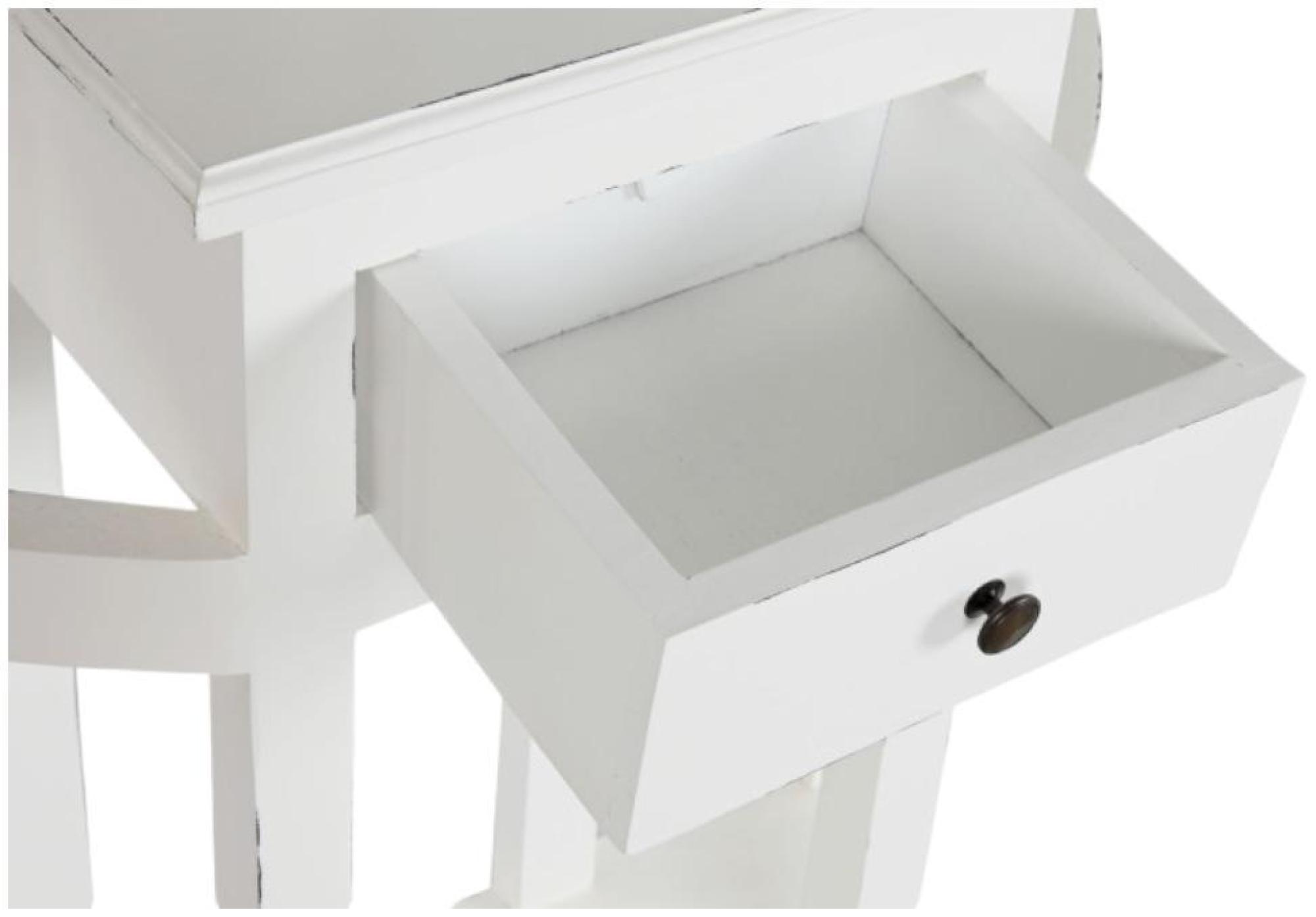 Product photograph of Marino White Caob 1 Drawer Cabinet from Choice Furniture Superstore.
