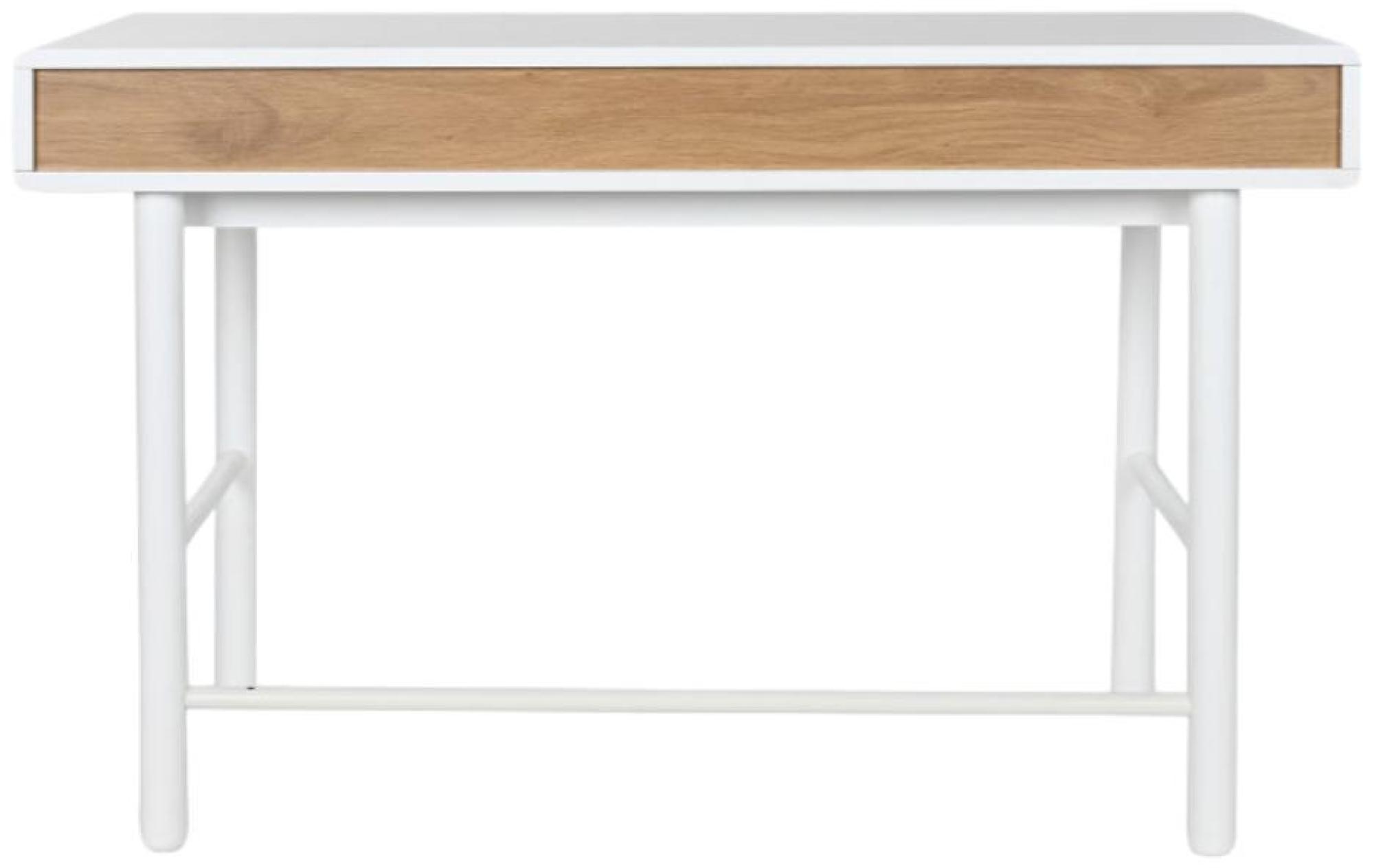 Product photograph of Scandi White Wood 2 Drawer Console Table from Choice Furniture Superstore.