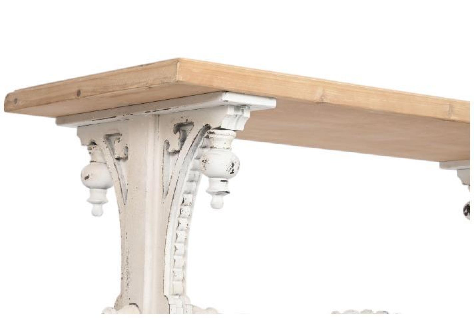 Product photograph of Neoclassic Natural And White Console Table from Choice Furniture Superstore.