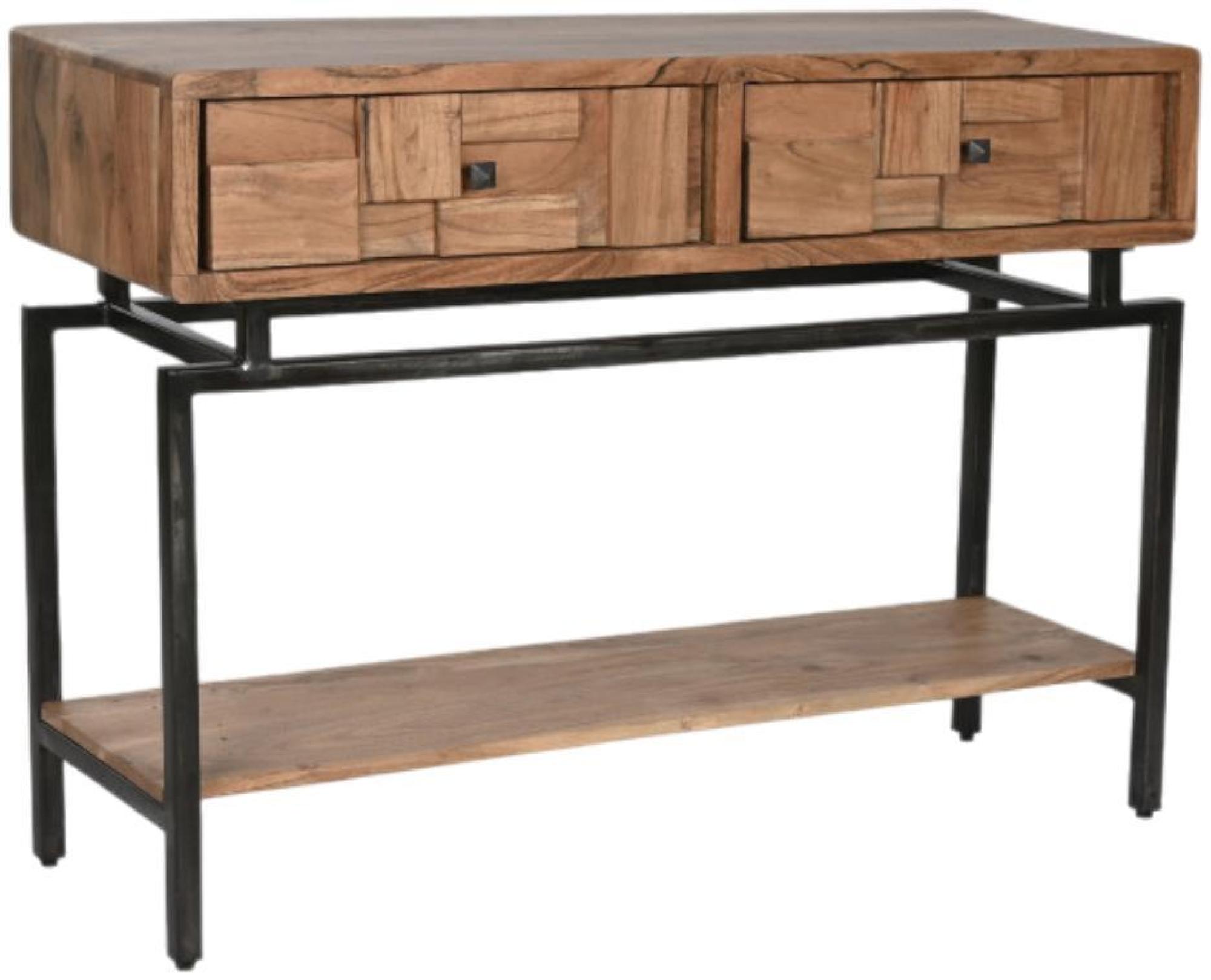 Product photograph of Modern Acacia Wood 2 Drawer Console Table from Choice Furniture Superstore.